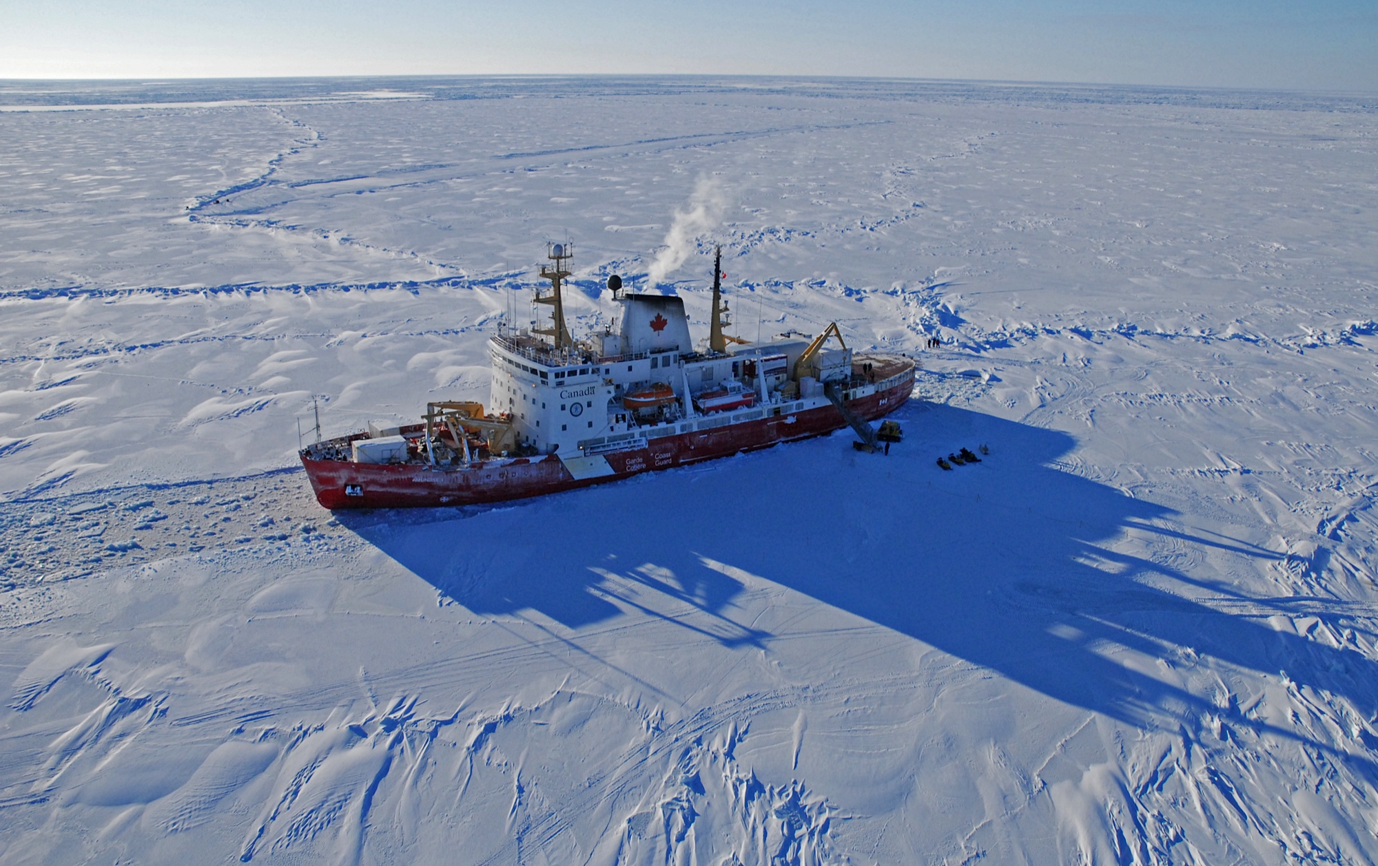 Canadian Coastguard vessel in the Arctic.