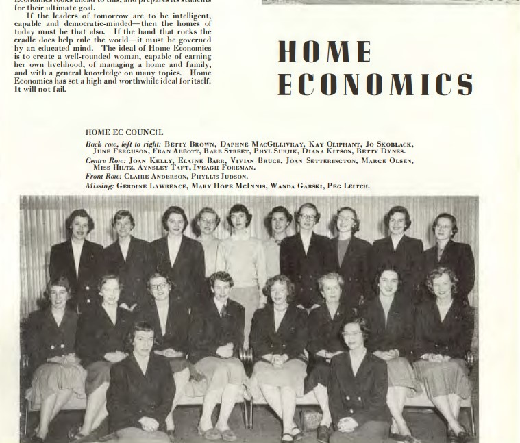 UM 1953 Home Economics Council