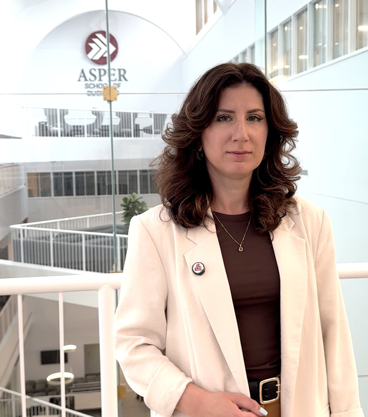 Evgeniya at Asper School of Business building