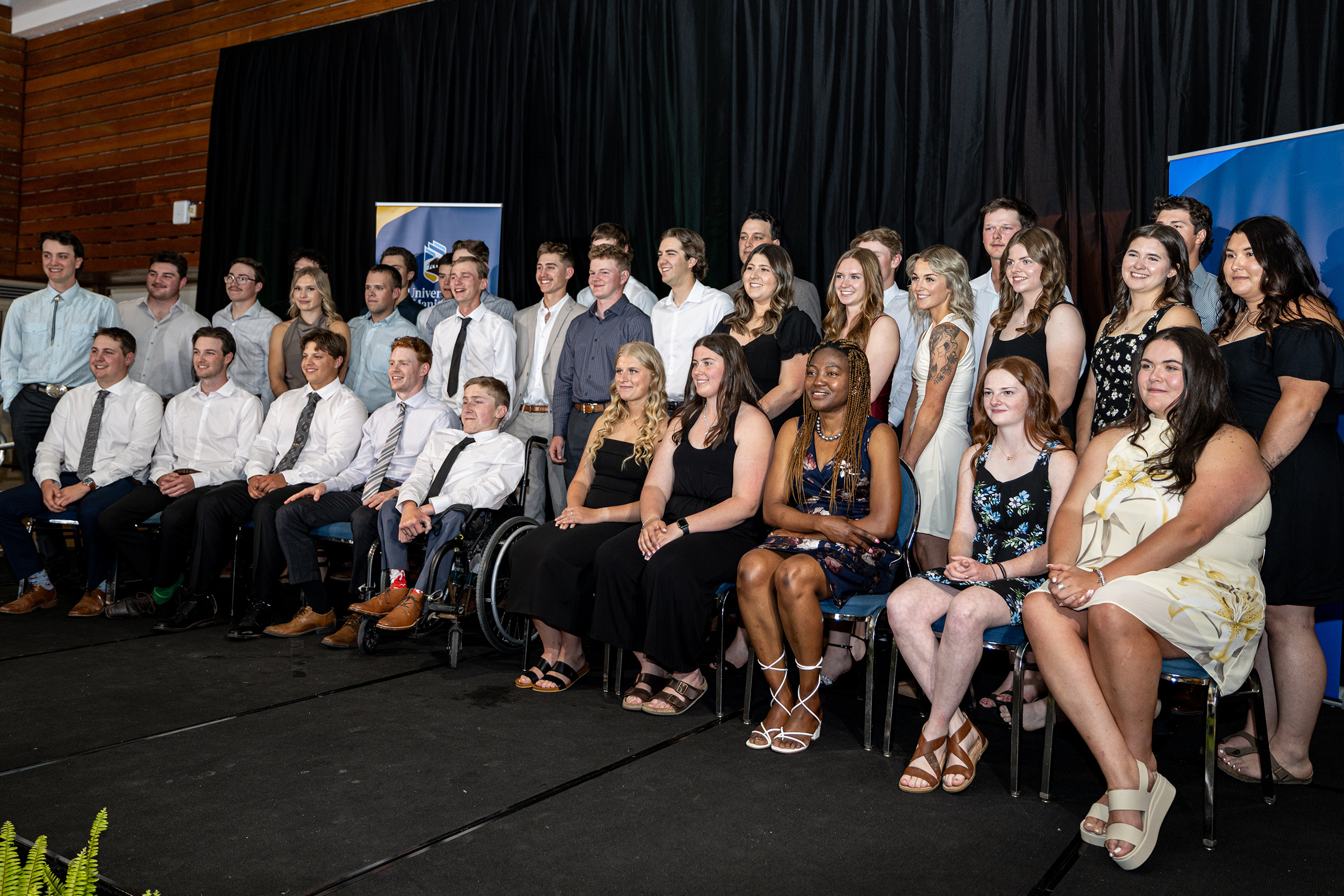 Ag grads on stage