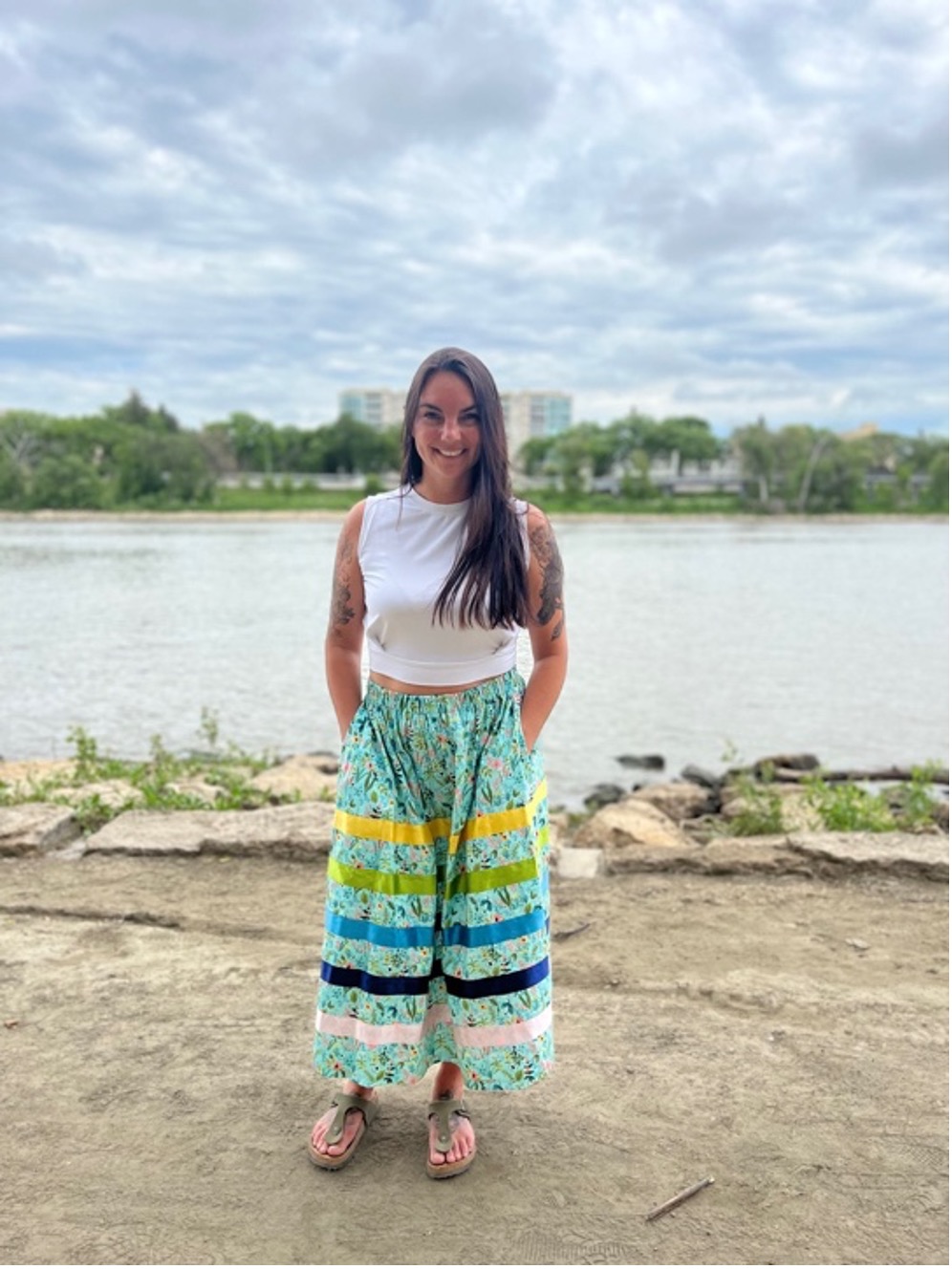 Jennifer Meixner by the river at Indigenous Peoples Day 2025