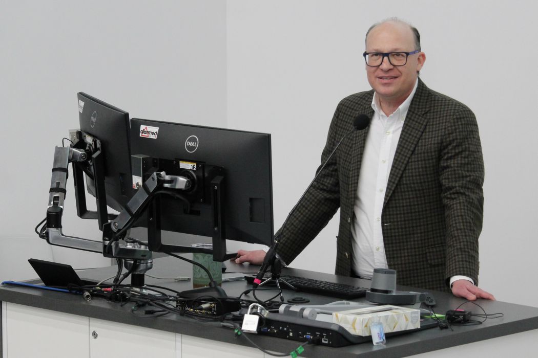 Dr. Robert Schroth speaks at the 