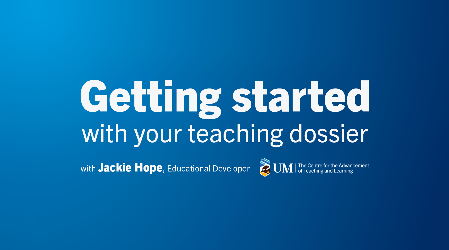 graphic - getting started with your teaching dossier