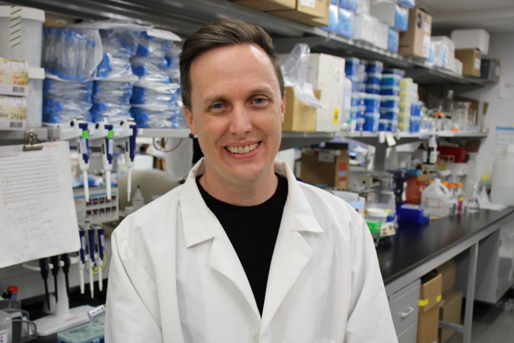 Dr. Galen Wright in his lab.