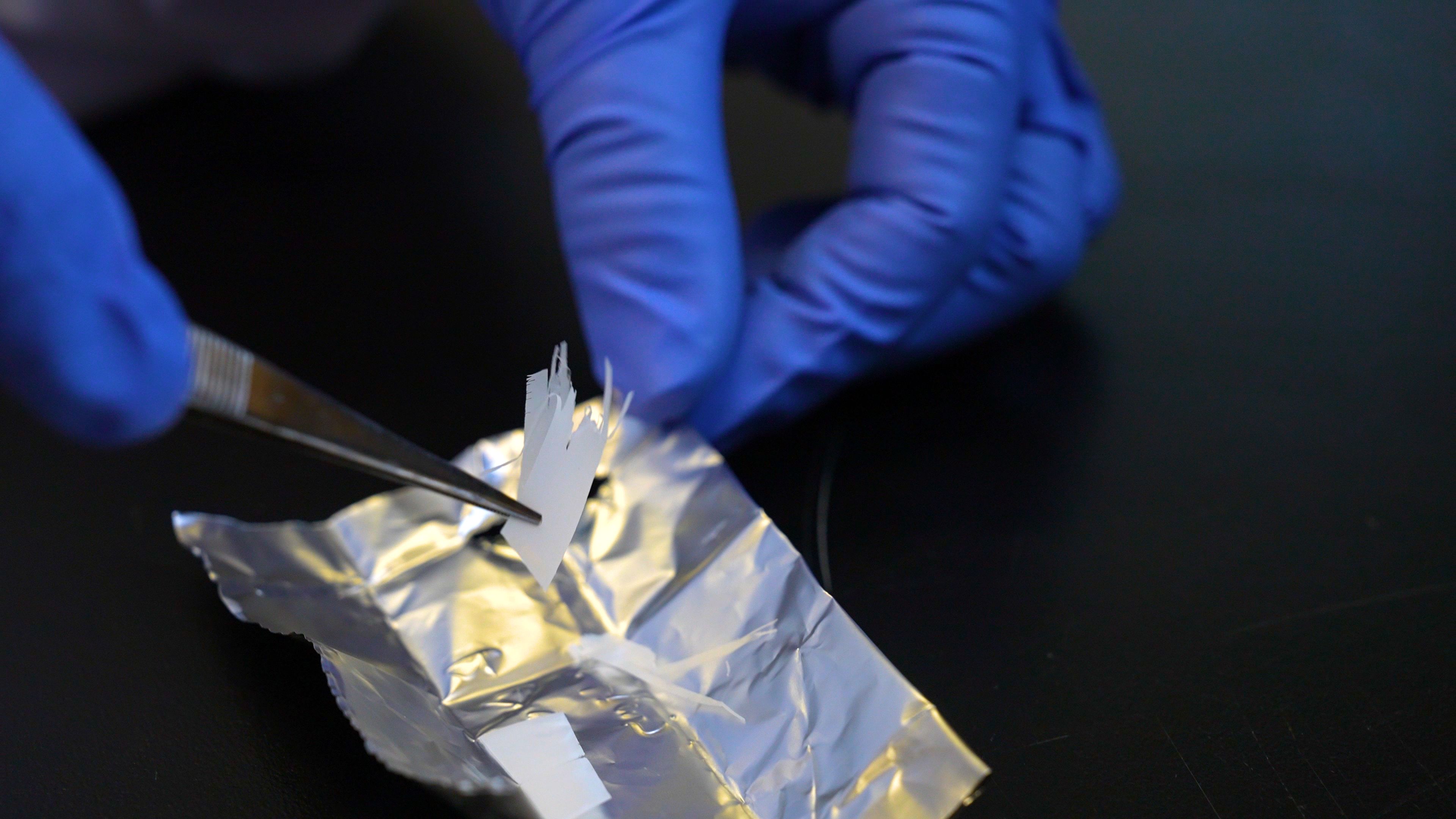 degraded plastic sample