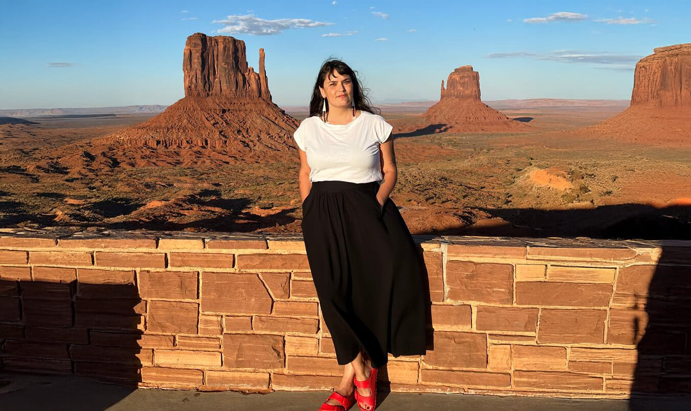 Candace Neumann at Monument Valley Navajo Tribal Park, Arizona