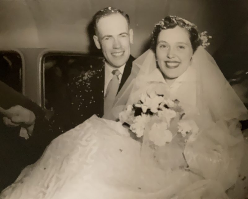 William and Bette MacDiarmid on their wedding day
