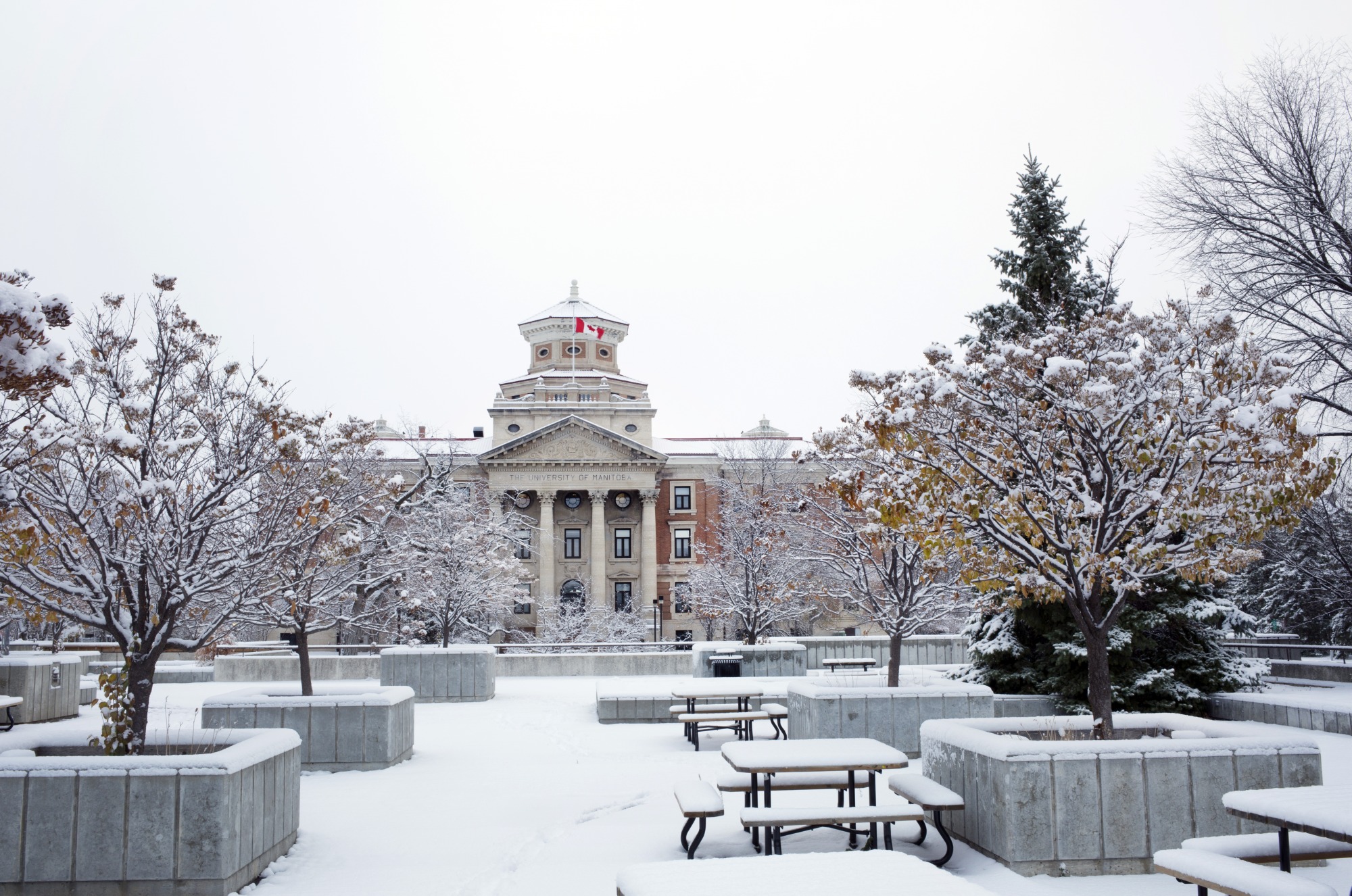UM Adminstration building in winter