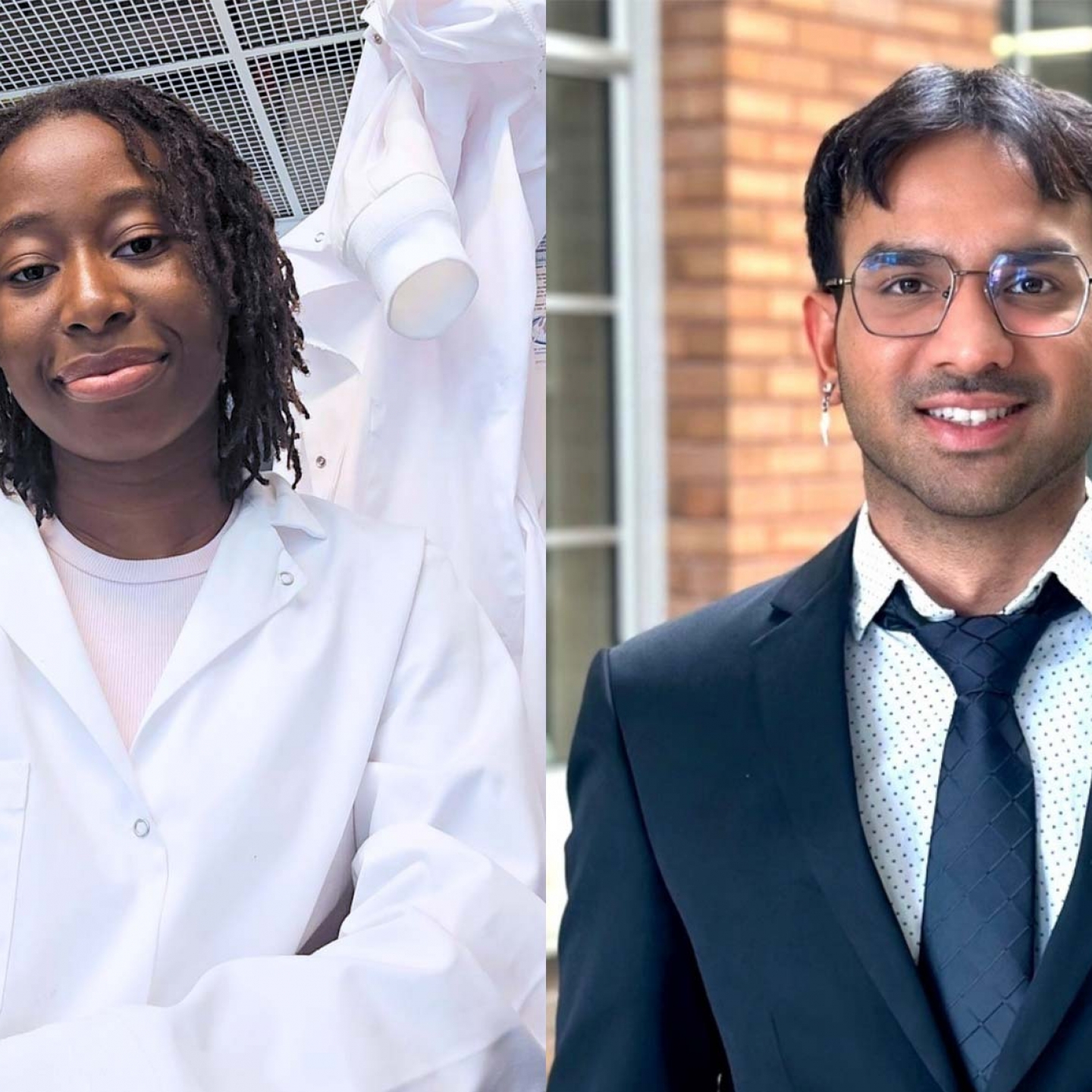 From left to right Deborah Owoyemi and Rudra Patel