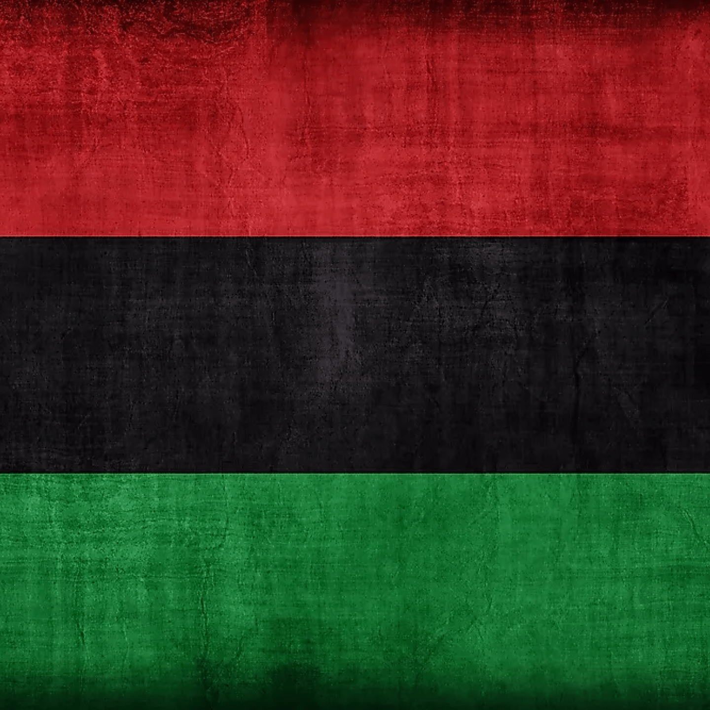 Flag with horizontal stripes in red, black and green