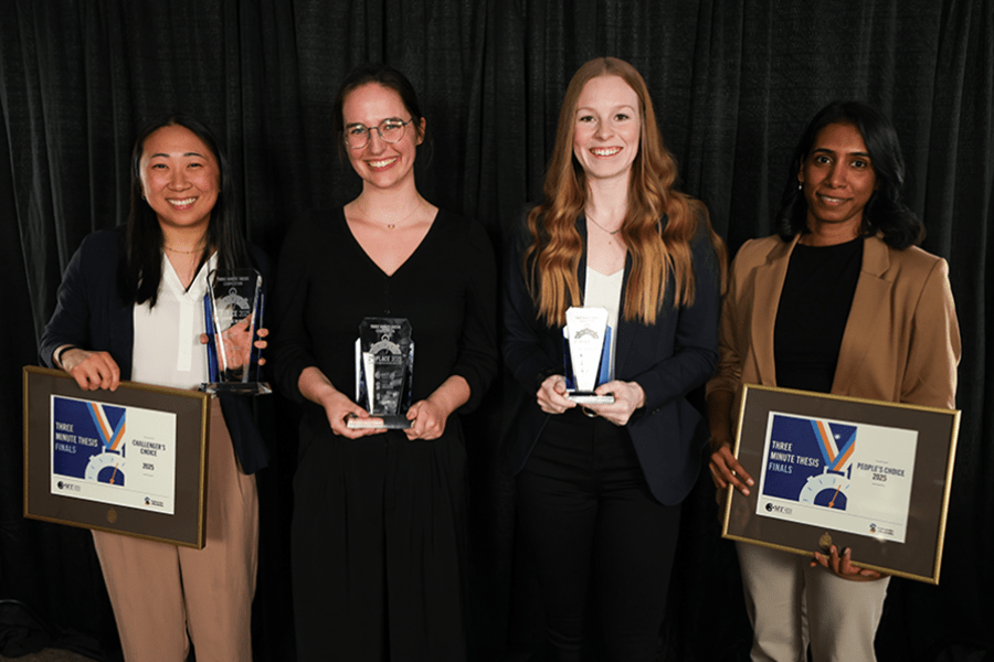 L to R: Hannah Zhang, Megan Crooks, Taylor Orchard, Madhushani Ariyadas