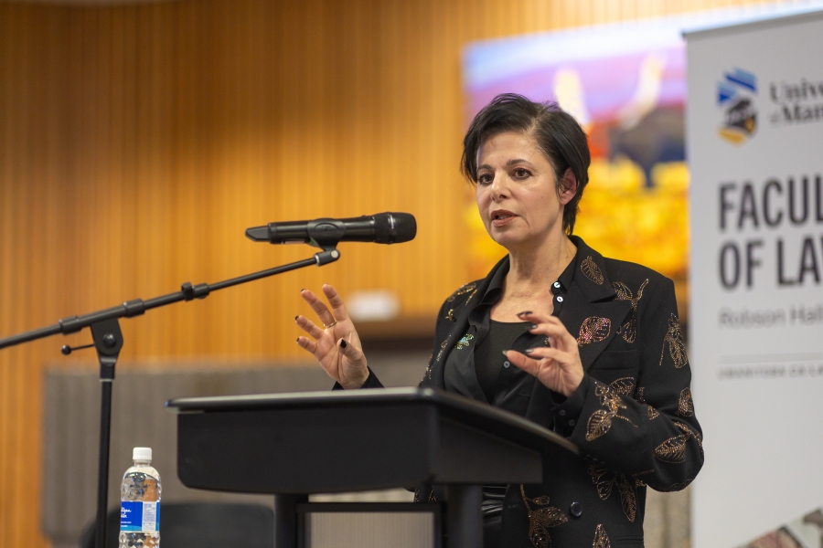 Renowned Canadian lawyer Marie Henein was the guest speaker at an event commemorating the legacy of Harry Walsh, O.C., LL.D., Q.C.. Photo by Adam Dolman.