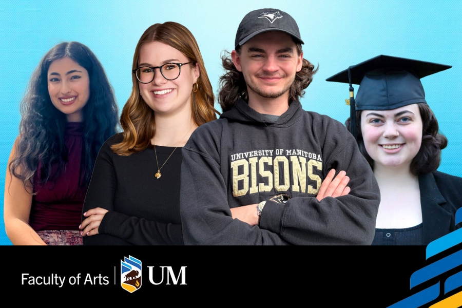 Headshots of four students side by side.