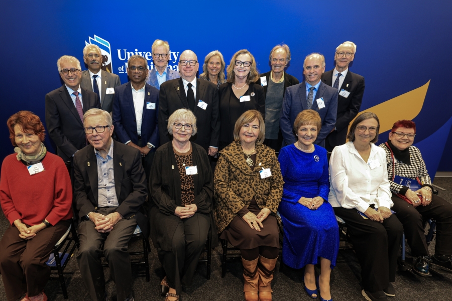 2026 Emeriti honourees with President Benarroch and Chancellor Angus.