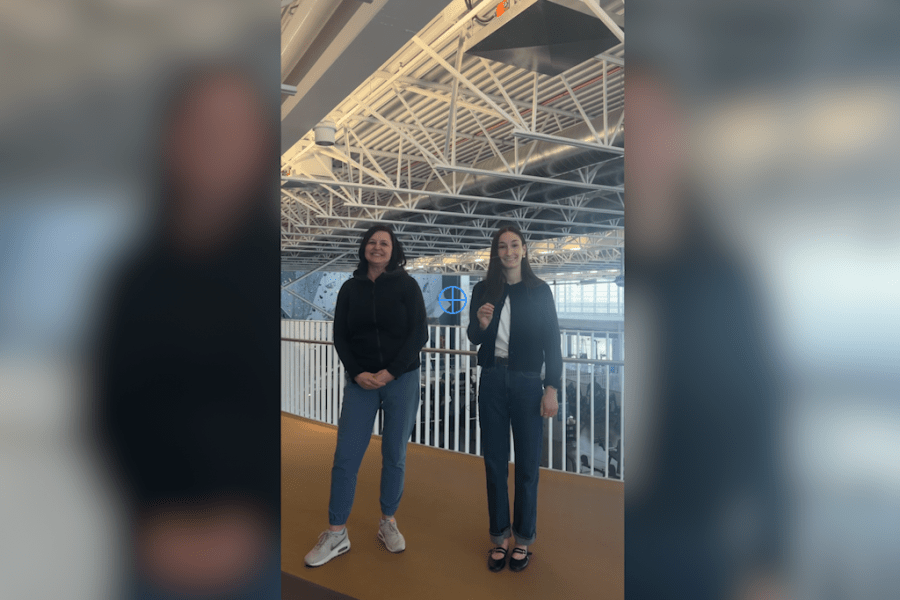 Mandy Los and Kendall Mariott standing together and smiling