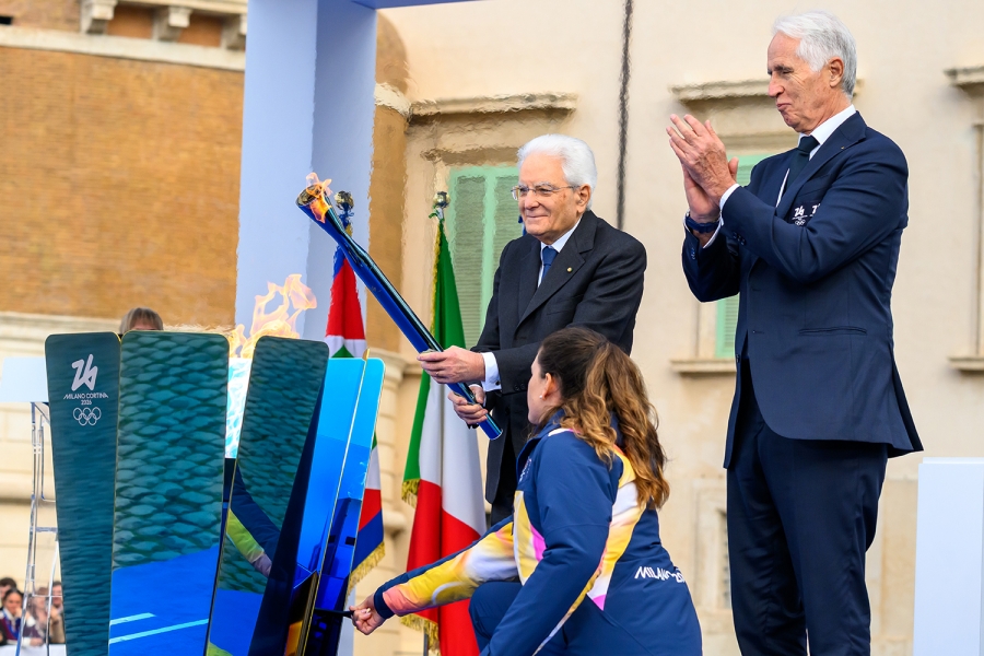 The Olympic torch relay in Rome