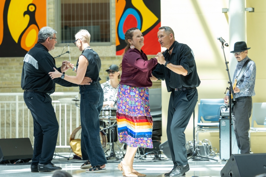 People dancing onstage.