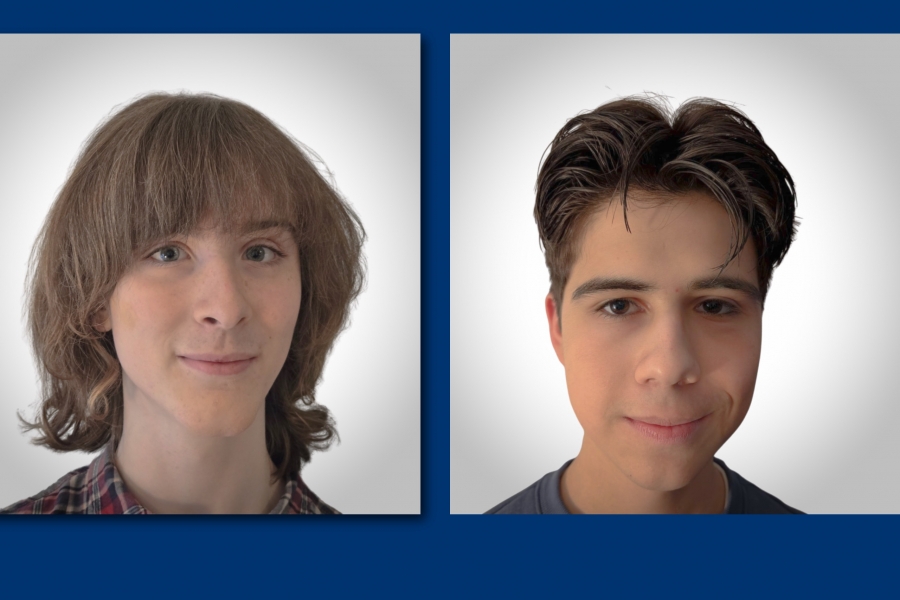 Headshots of two young people.