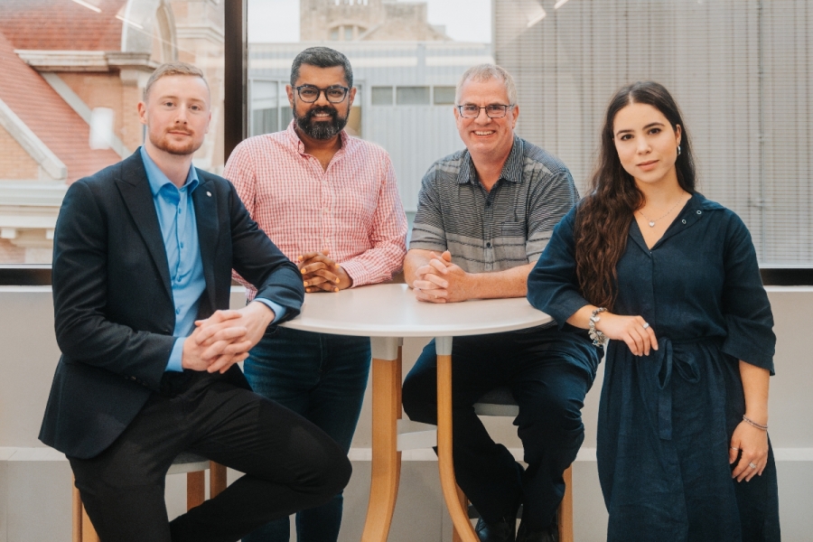 L-R: Nick Ridley, Rohan Shanker, Bruno Dyck, and Savanna Vagianos