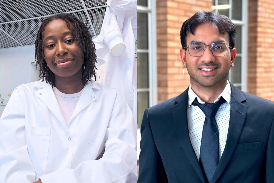 From left to right Deborah Owoyemi and Rudra Patel