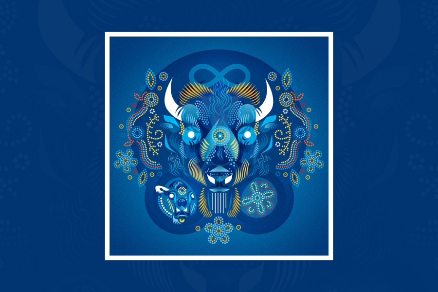 Illustration of bison