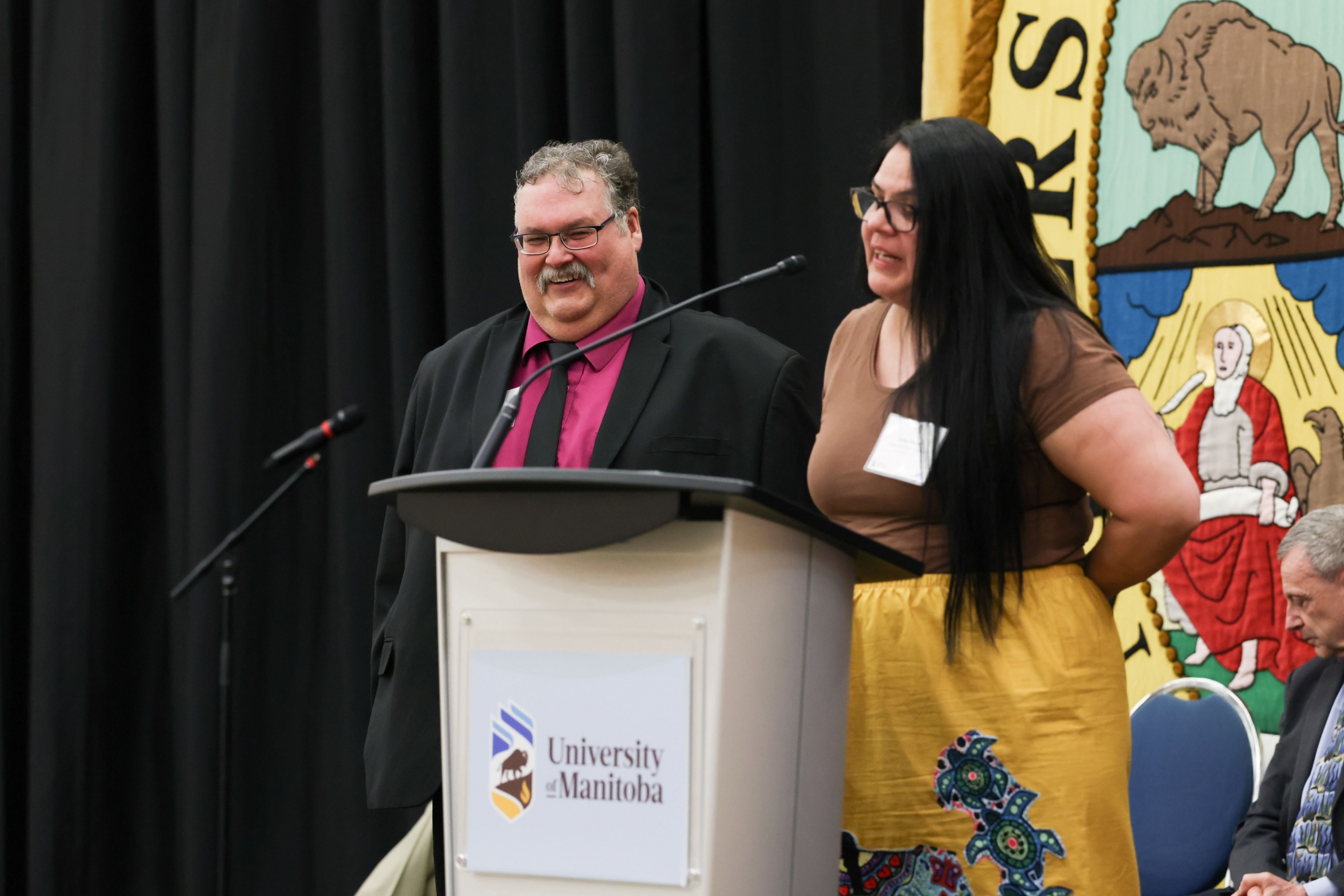  From left to right, Mr.  Ron Constant, Joe A. Ross School, outstanding teacher, Yvonne Fenner, College of Rehabilitation Sciences, Occupational Therapy, outstanding student