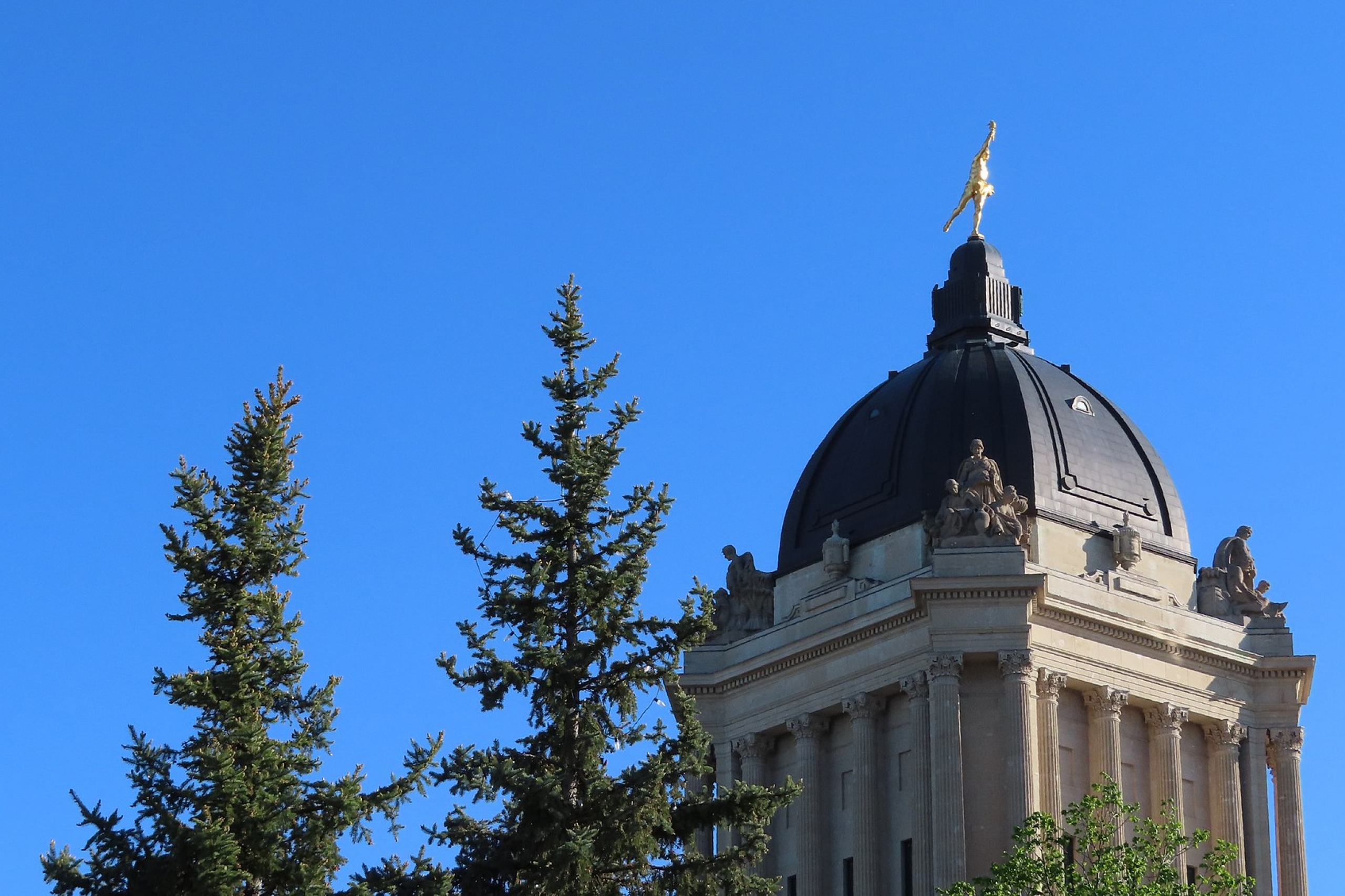The Golden Boy atop the Manitoba Legislature