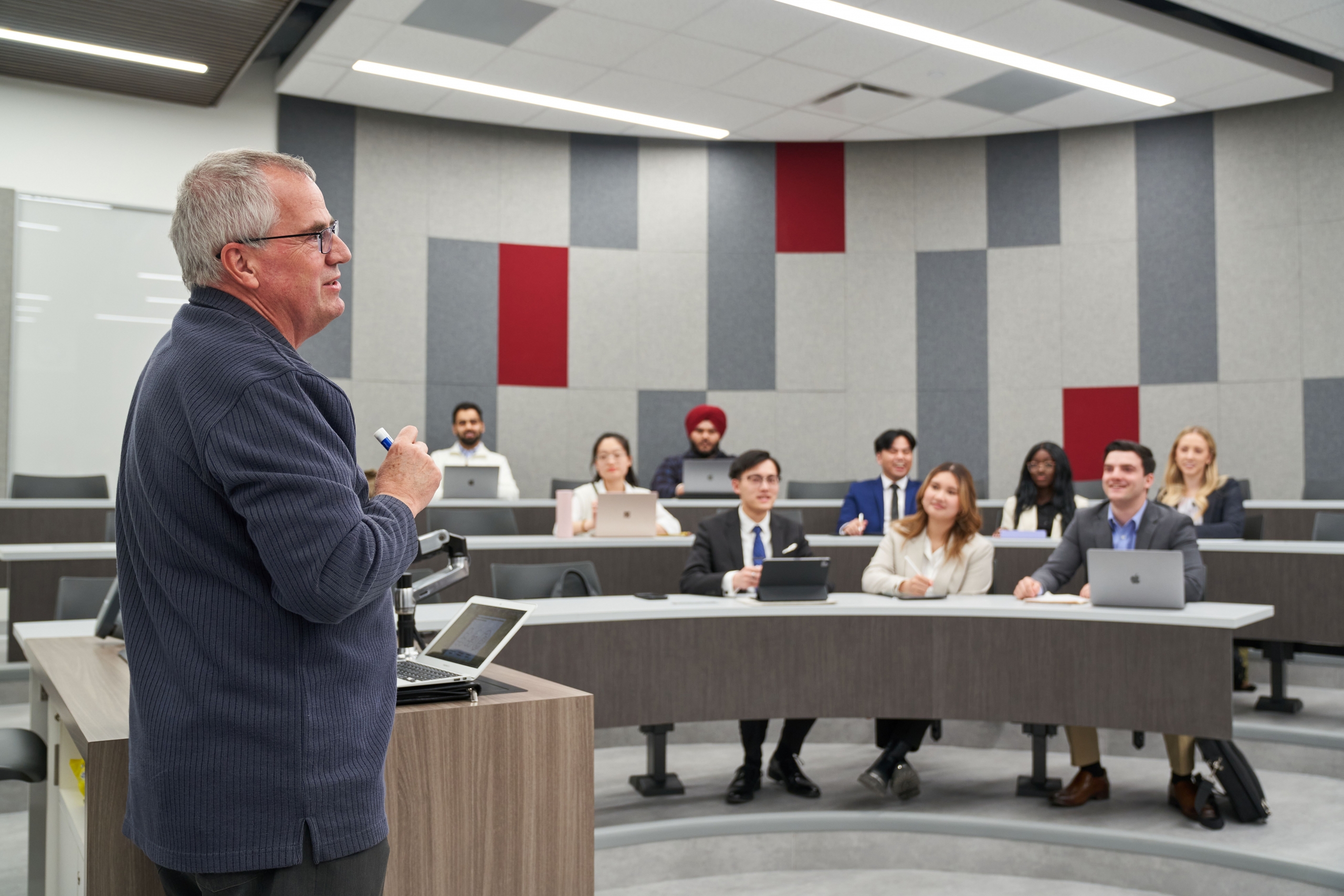 Bruno Dyck teaches a class