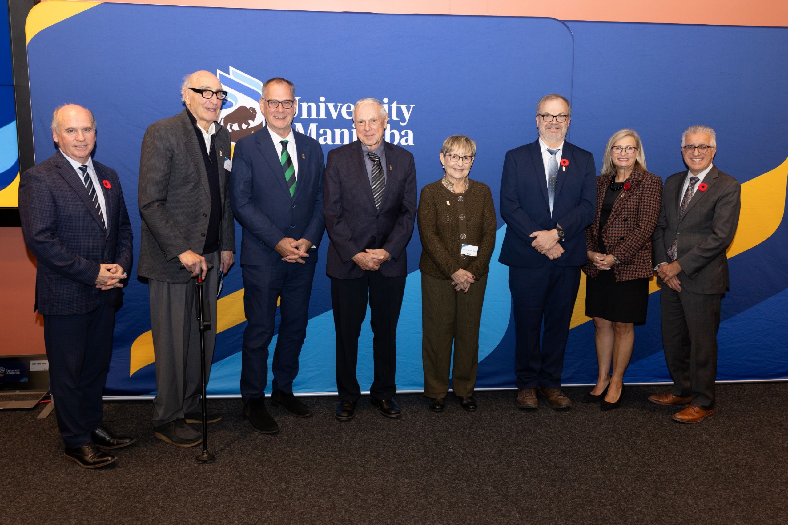 2025 Emeritus recipients with Chancellor Dave Angus and President Michael Benarroch.