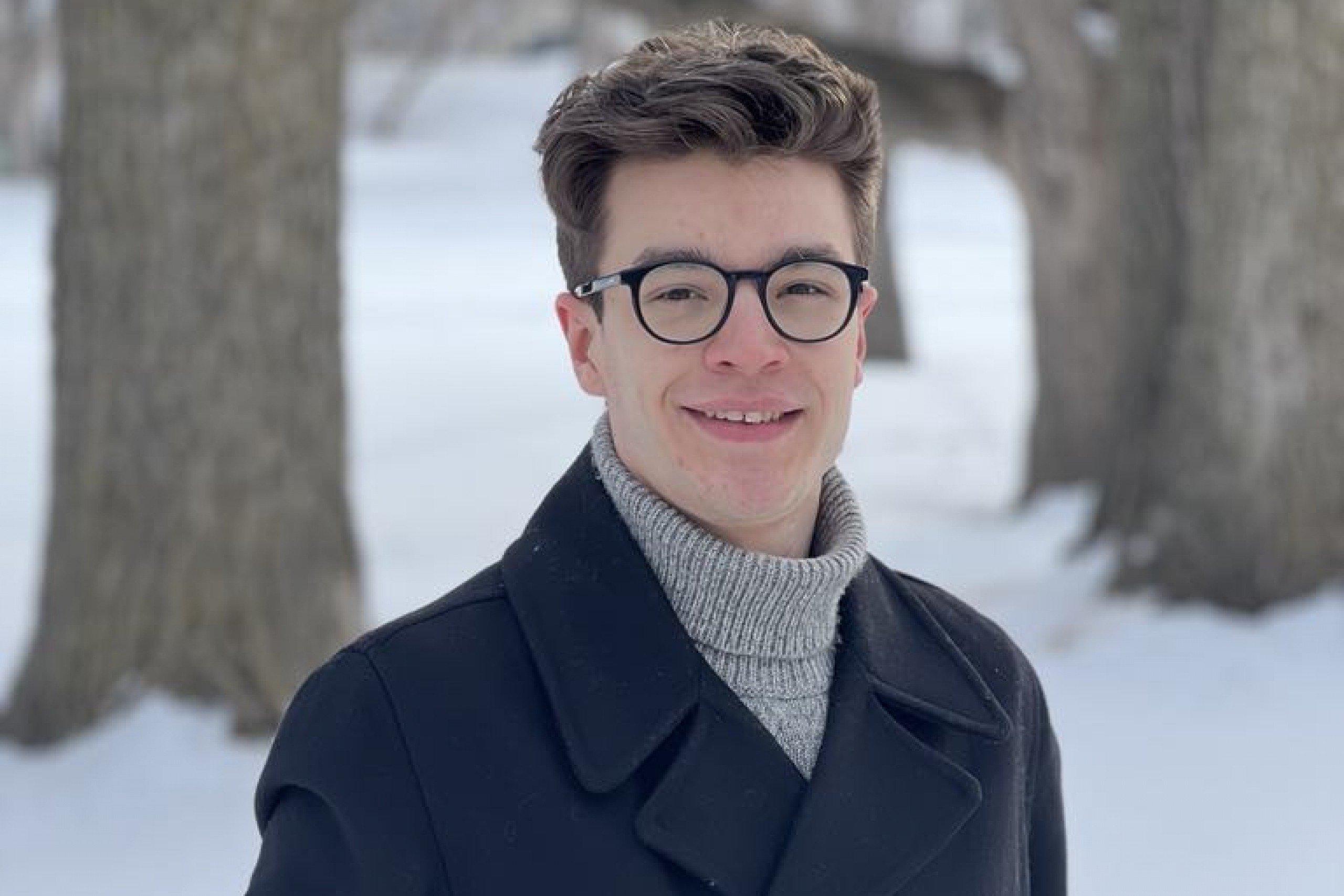 headshot of student outside