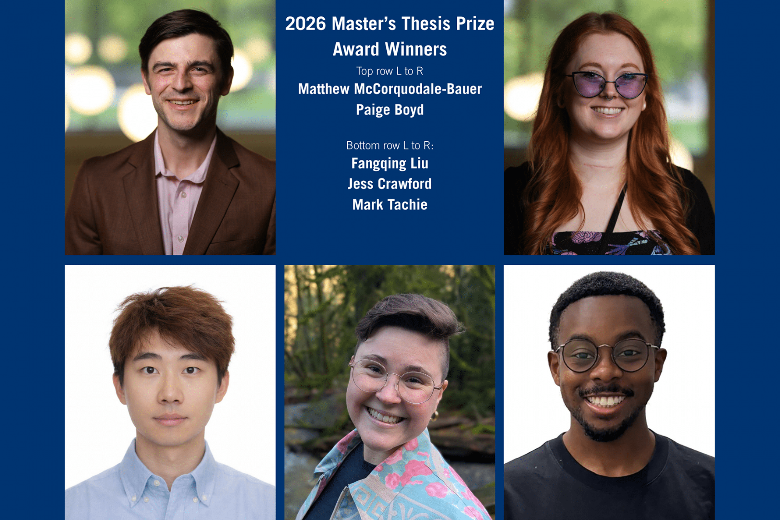 2026 Master Thesis Prize Award Winners 