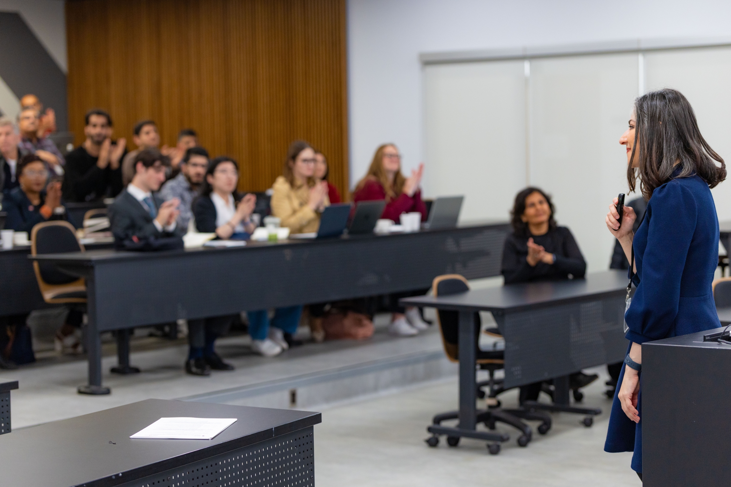 An academic presents research