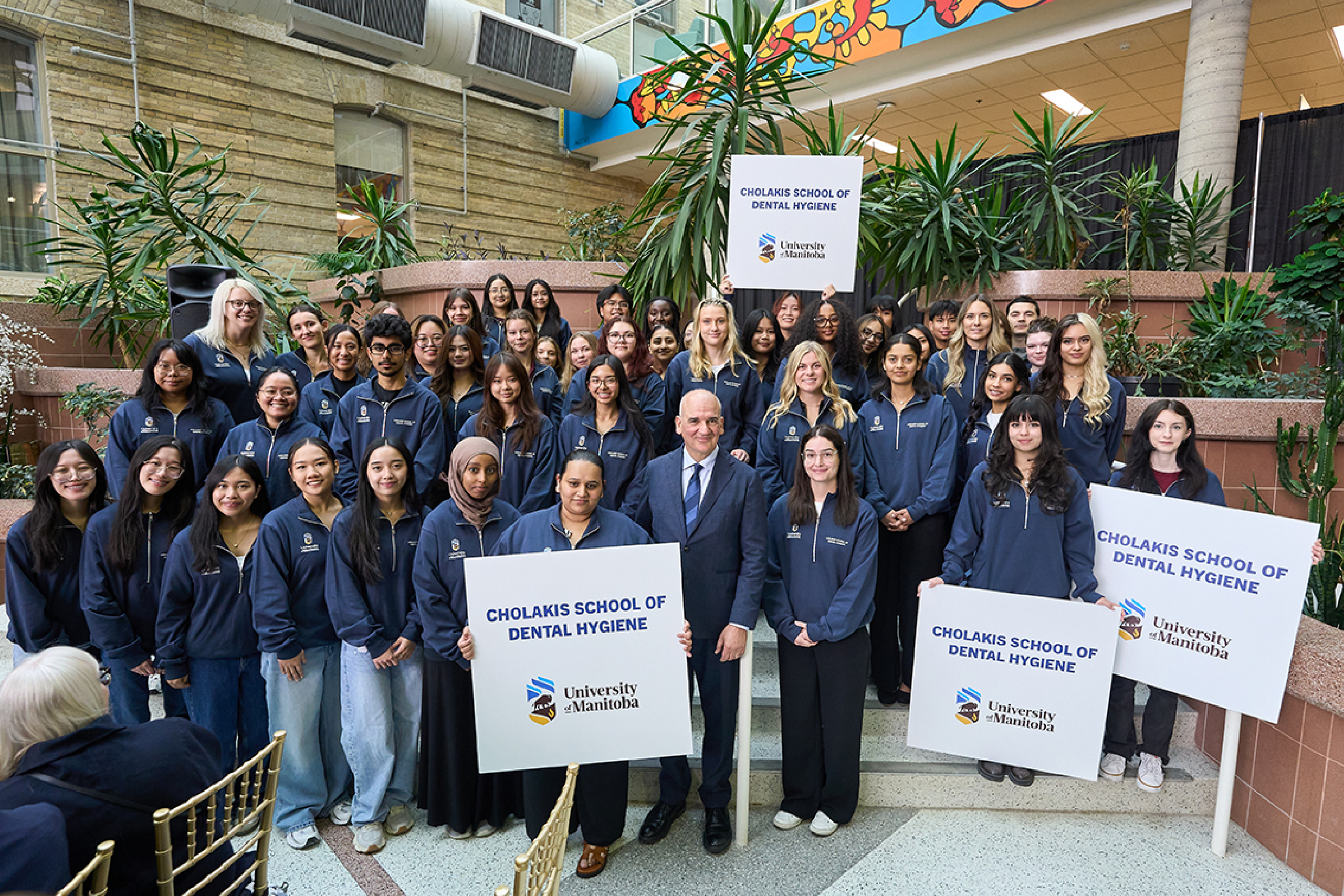Dr. Cholakis with the dental hygiene students