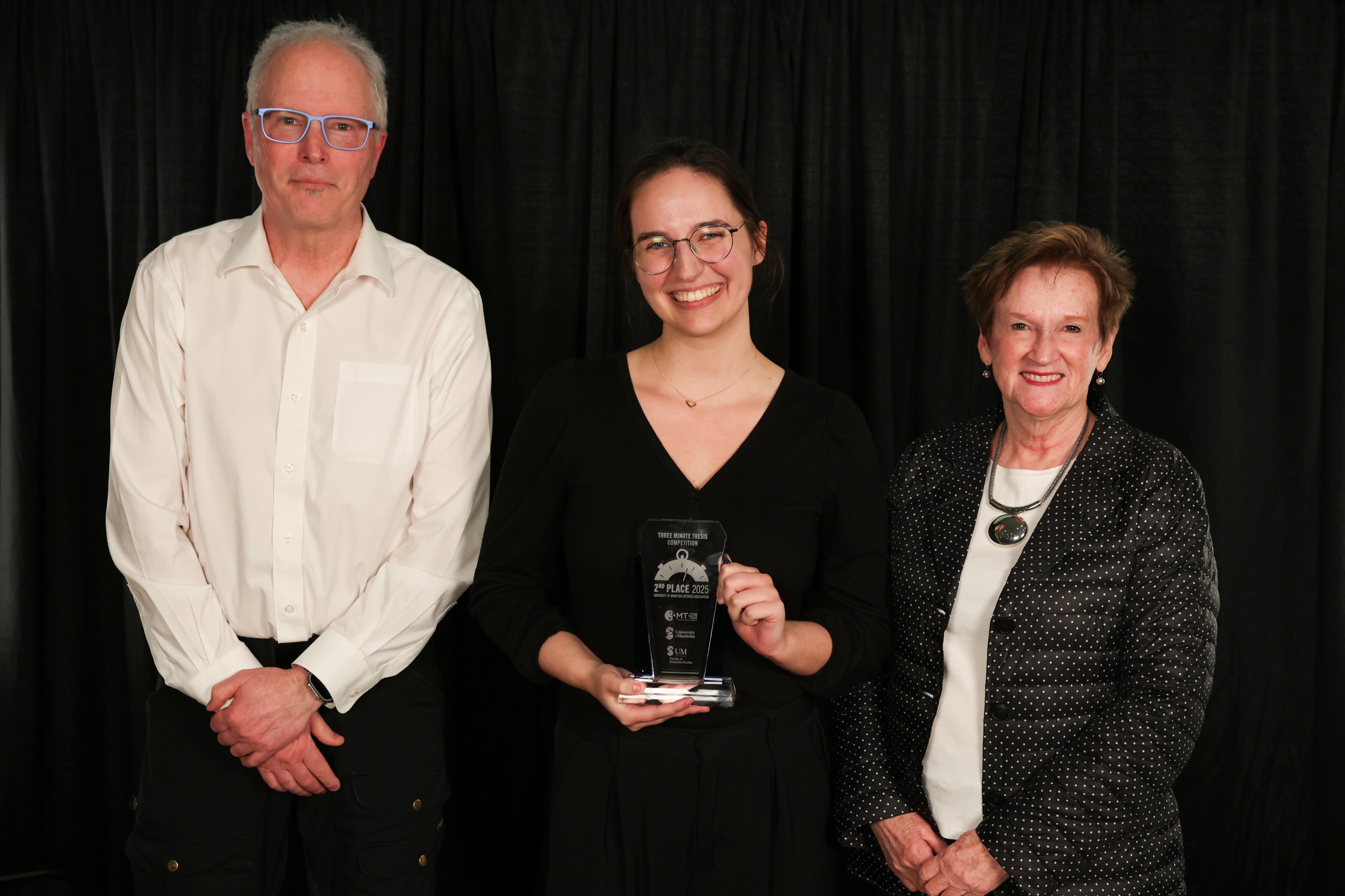 Mr. Mark O’Riley and Ms. Janet Sealey with second place winner Megan Crooks