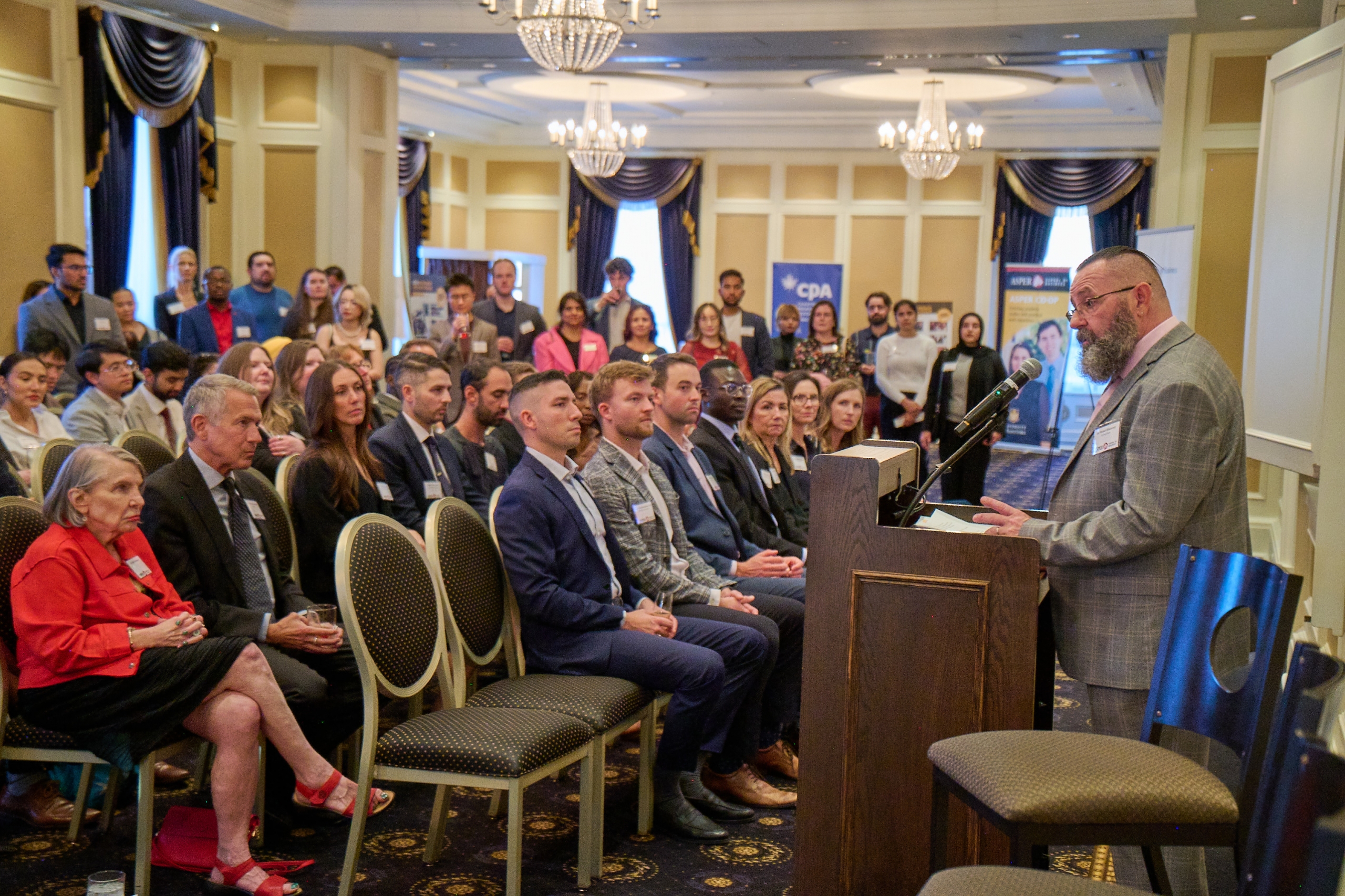 Dr. Robert Biscontri at a podium