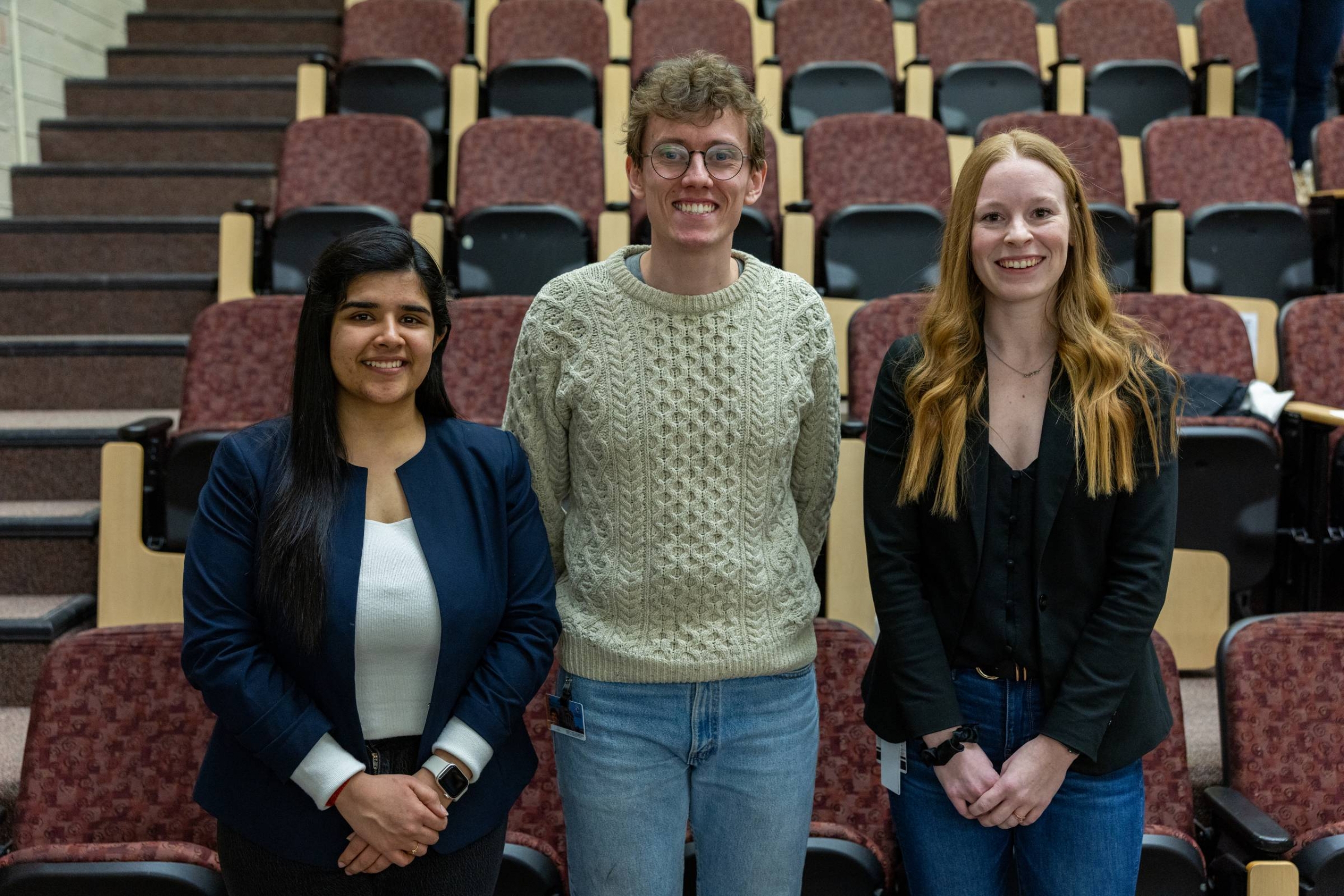 L to R: Sanjana Grover, Andy Van Domeler, Taylor Orchard