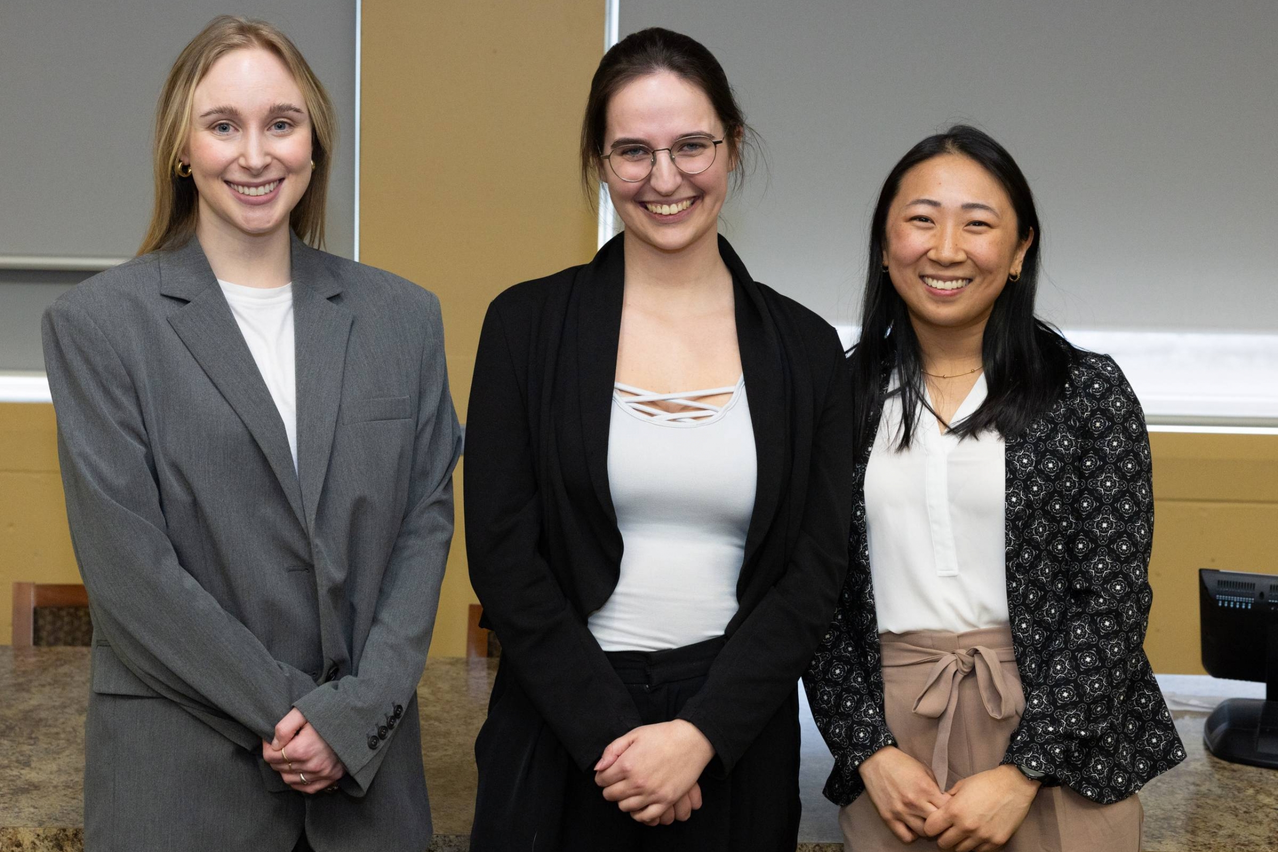 L to R: Hayley Smith, Megan Crooks, Hannah Zhang.