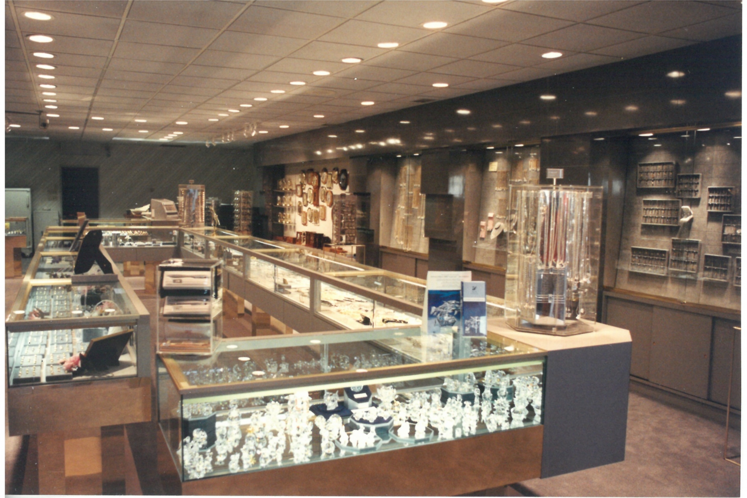 interior shot of an jewellery store in the 1980s