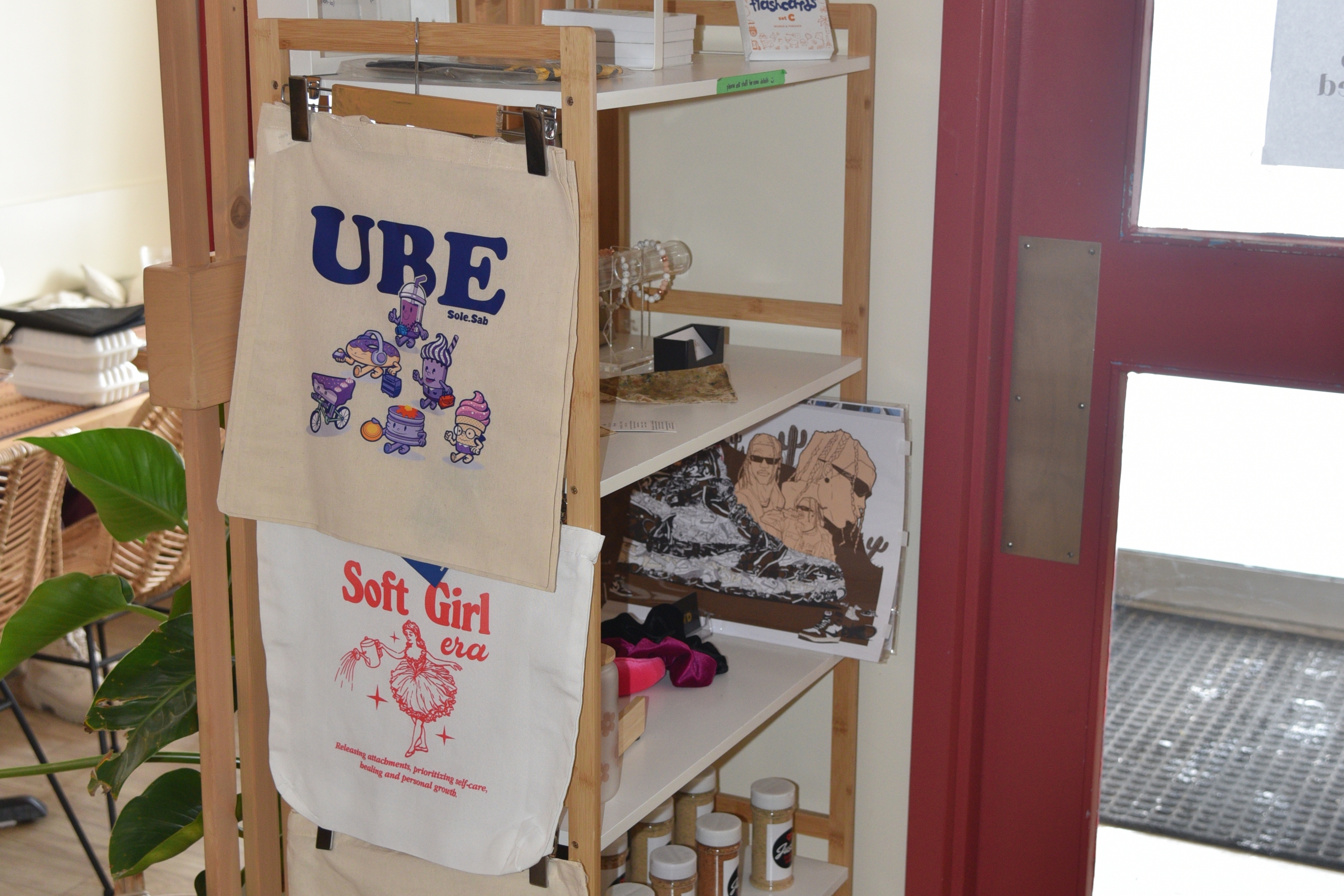 Local goods shelf at Tito Boy