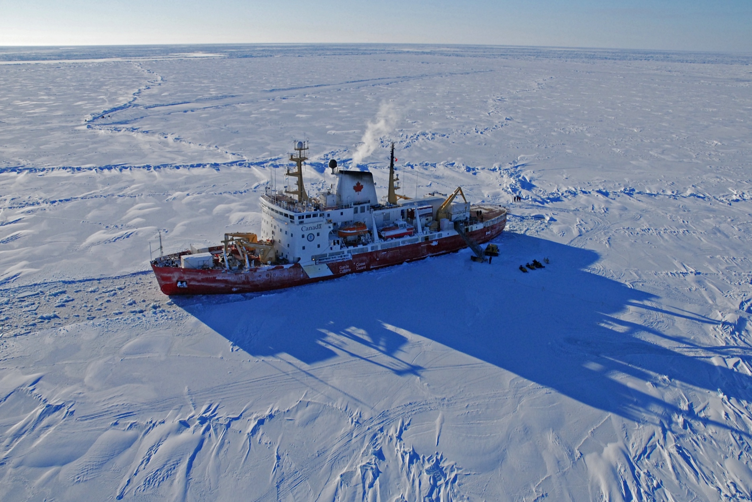 Canadian Coastguard vessel in the Arctic.