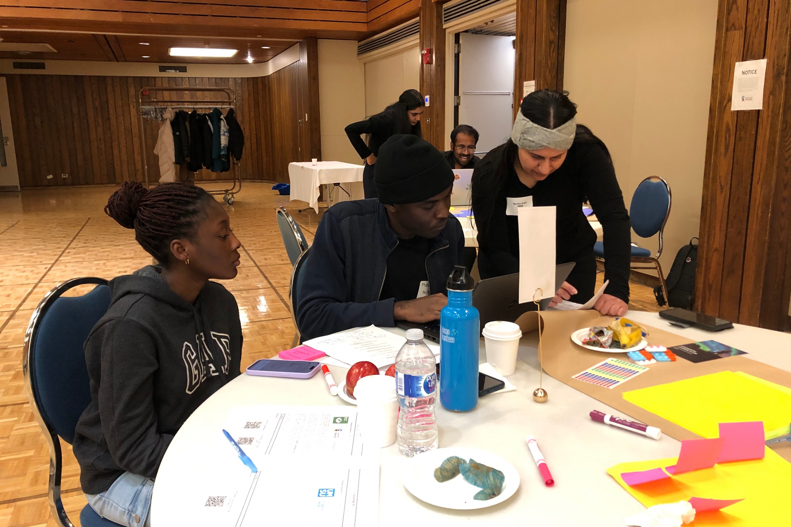 People working together around a table