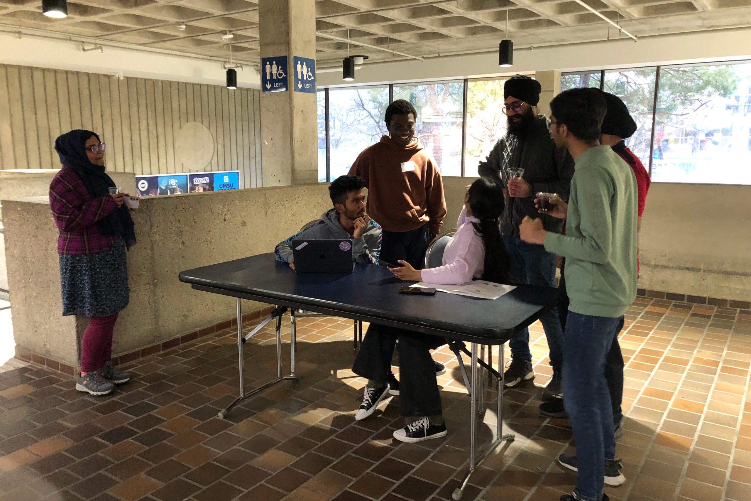 People working together around a table