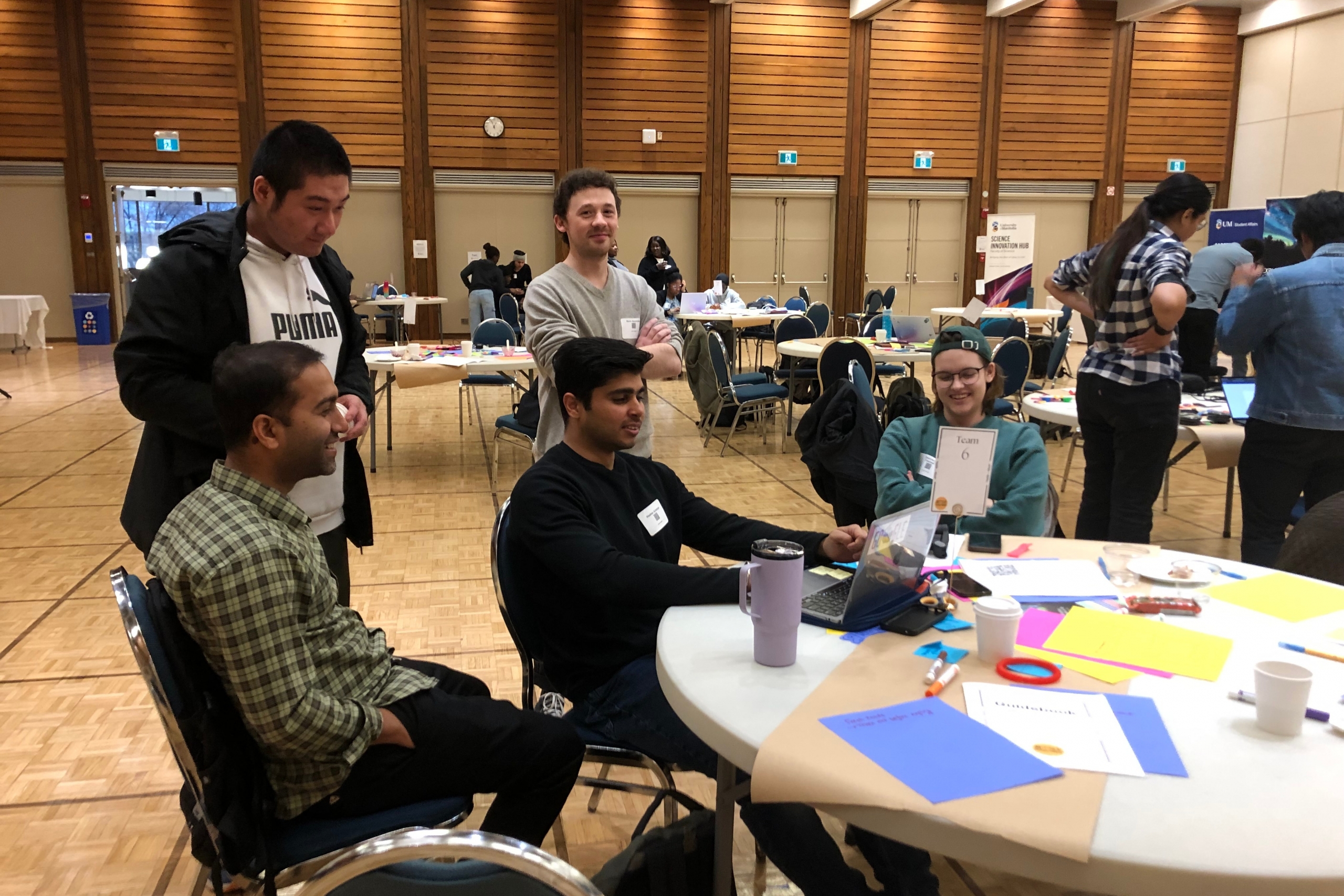People working together around a table