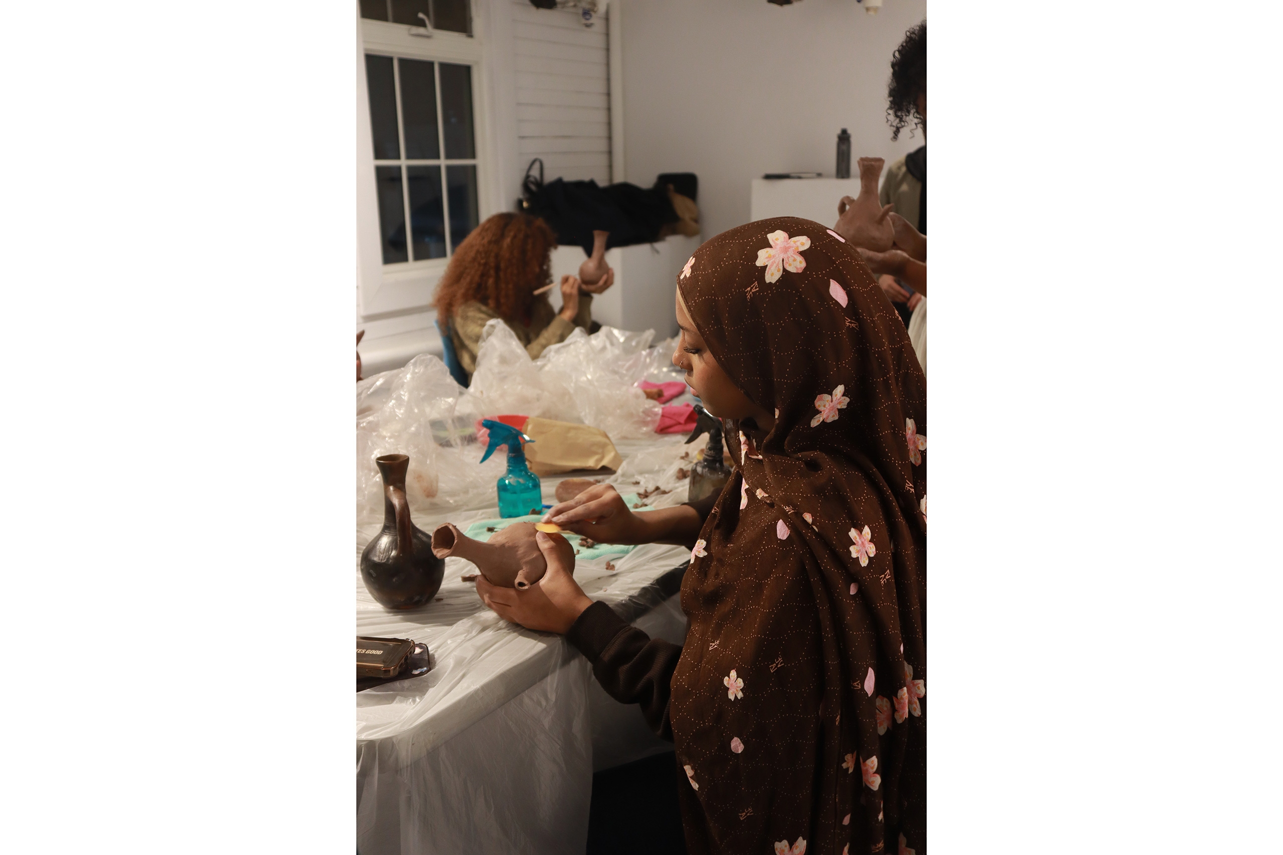 a handbuilding technique is used to make a Jebena (Ethiopian coffee pot)