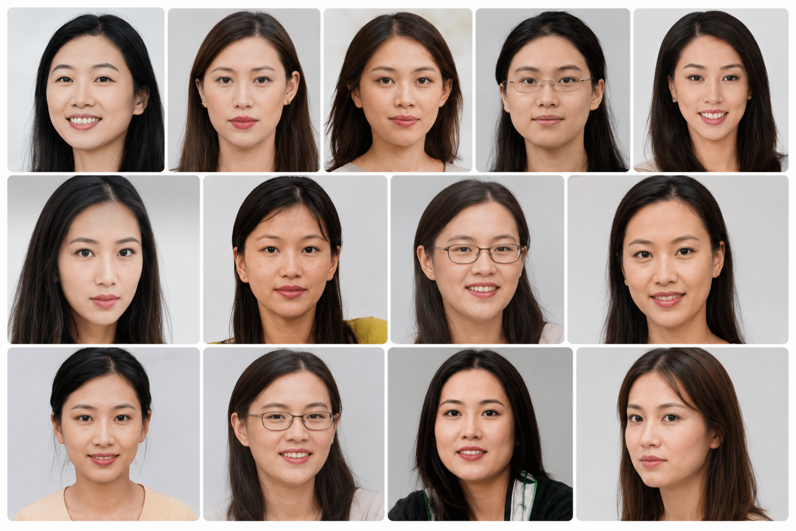 A snapshot of different faces