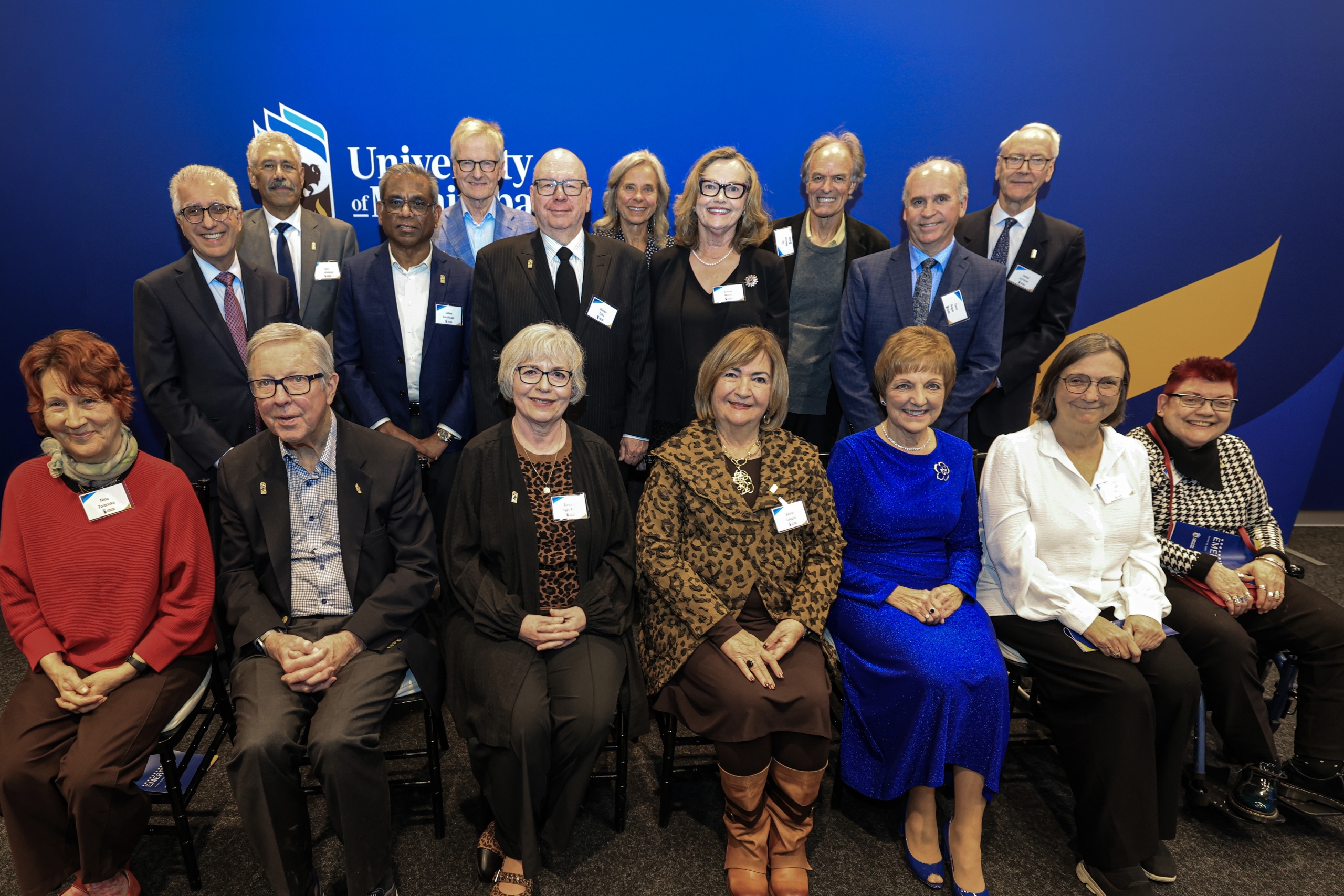 2026 Emeriti honourees with President Benarroch and Chancellor Angus.