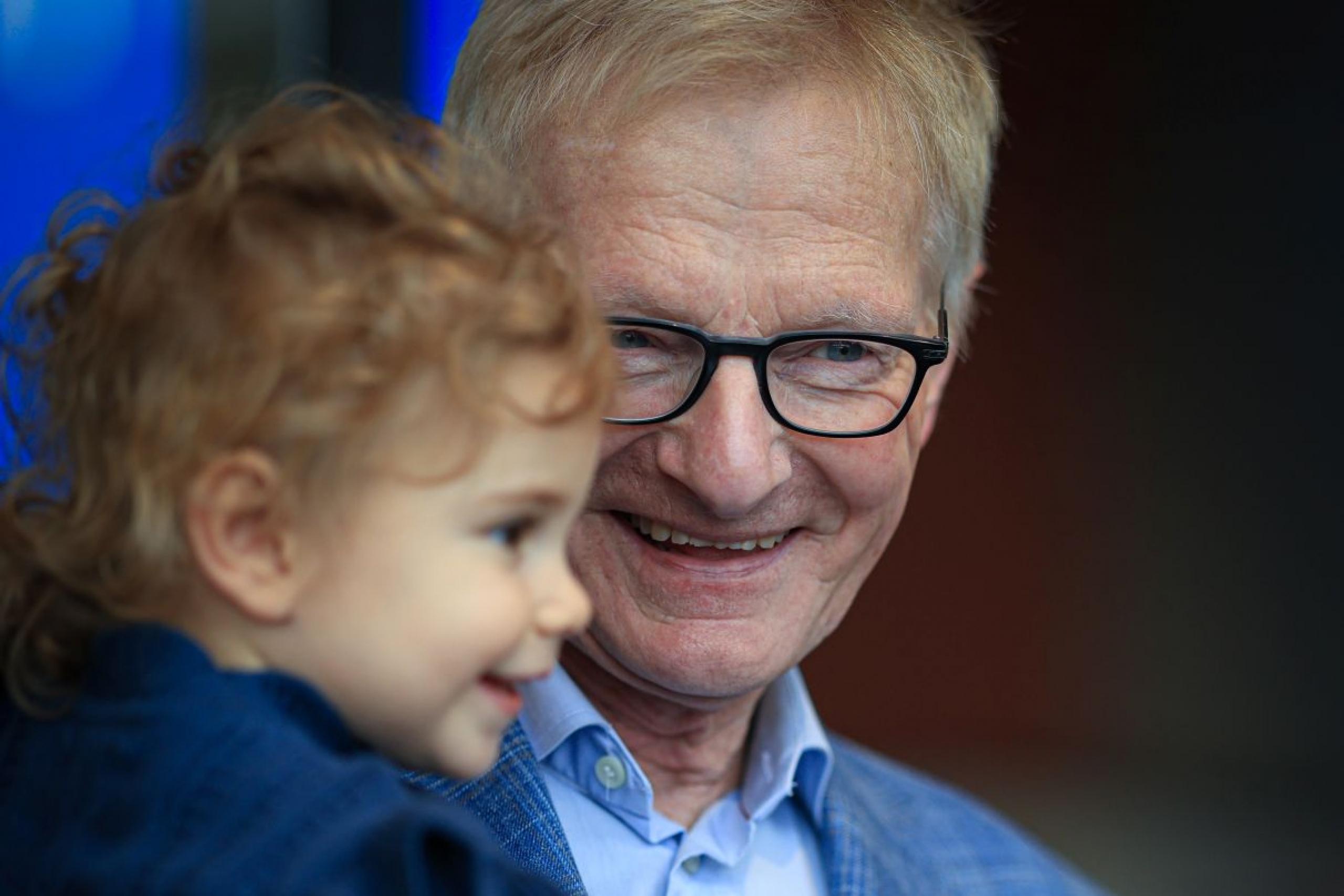 Martin Entz with small child