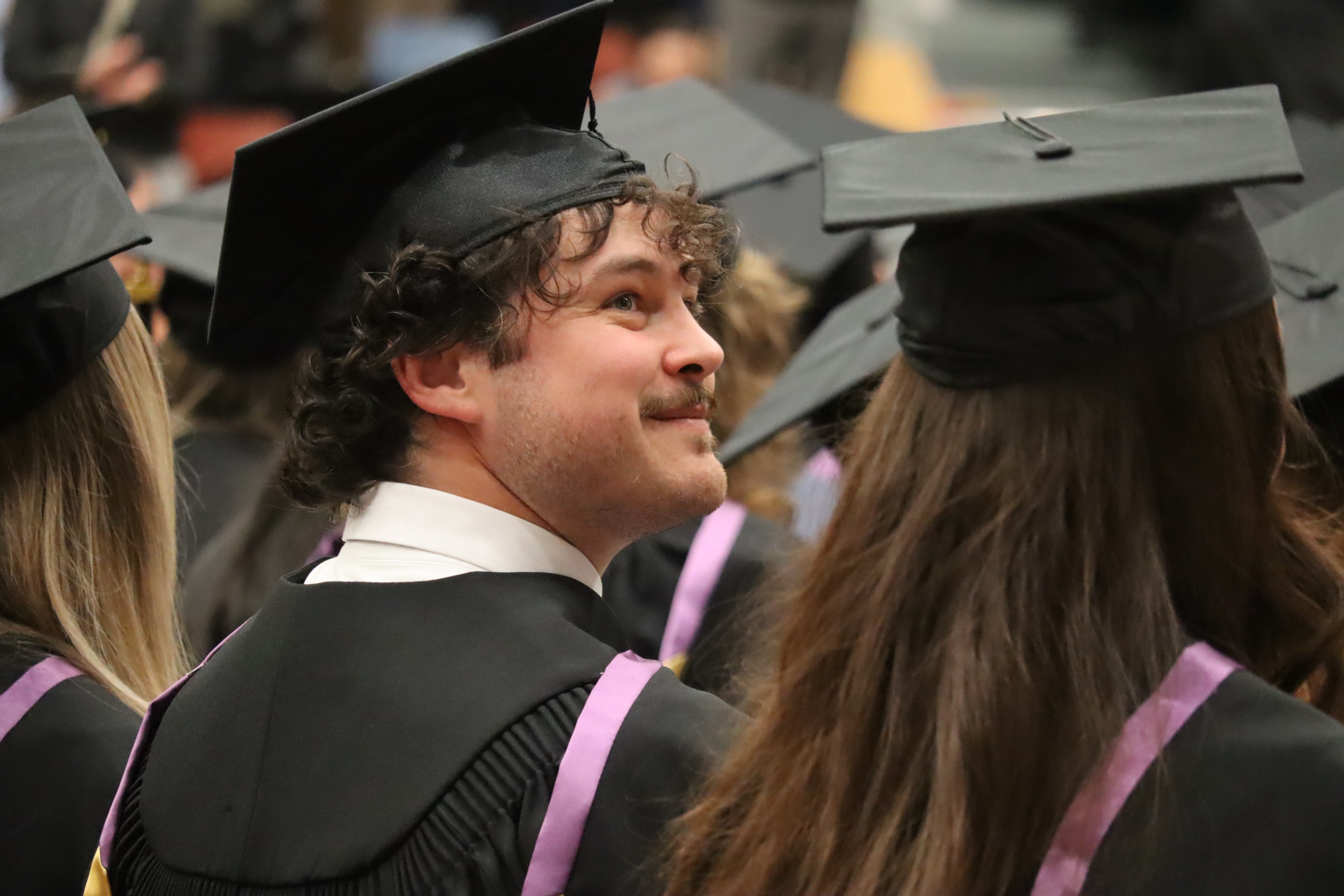 Cass Kolt in his cap and gown at convocation.