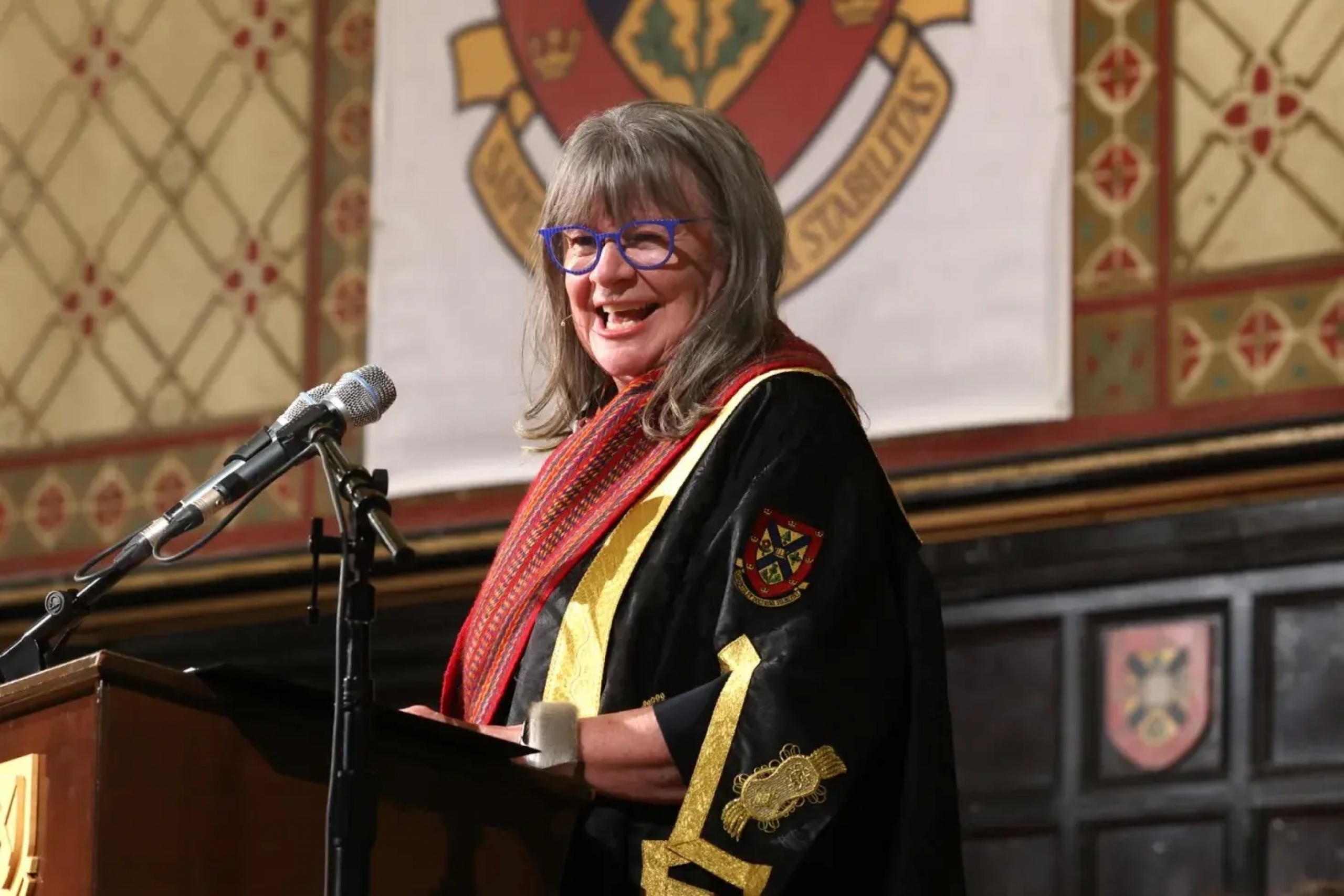 Shelagh Rogers being installed as the Chancellor of Queen's University