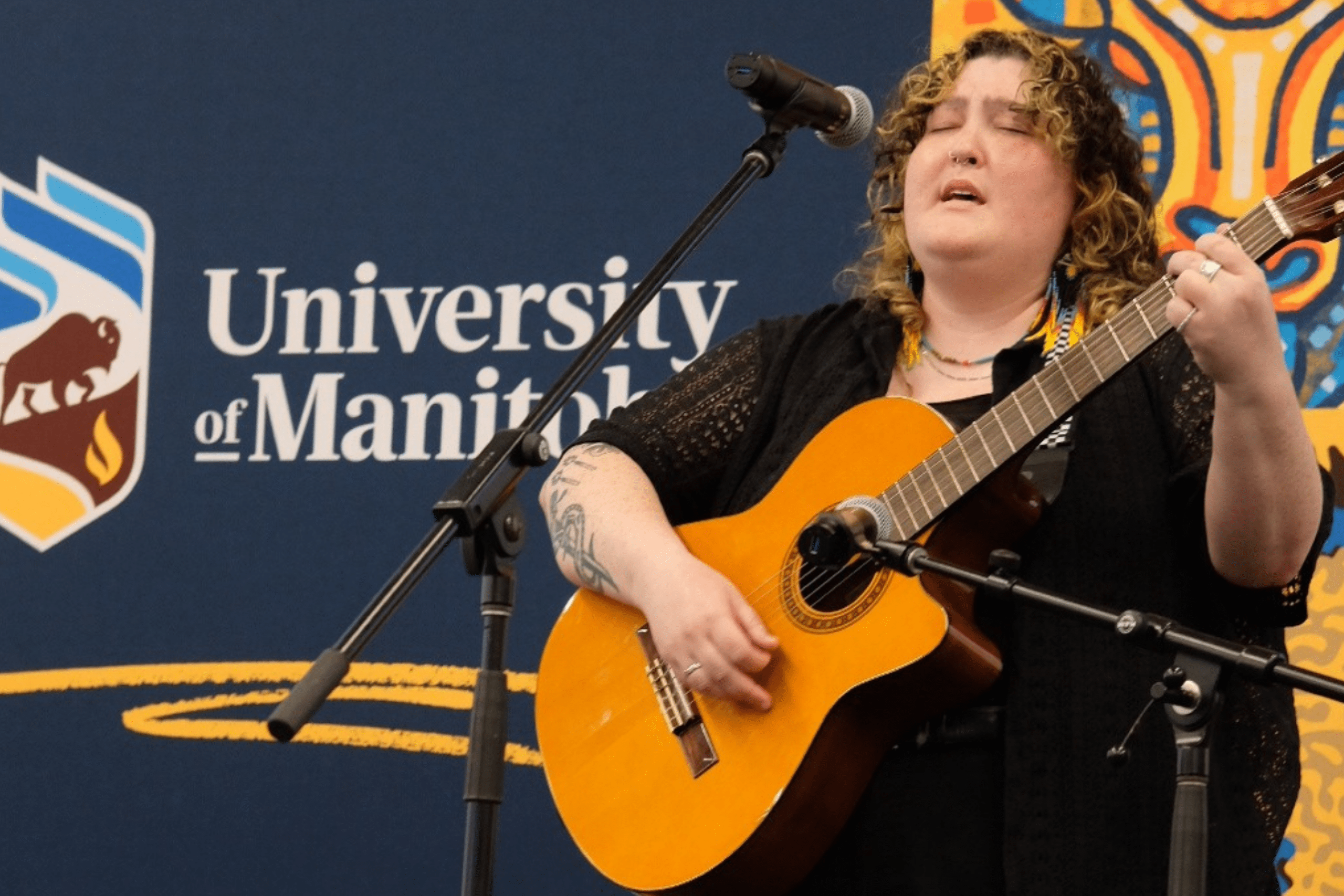 Indigenous musician FONTINE performs at UM Indigenous Leadership program event